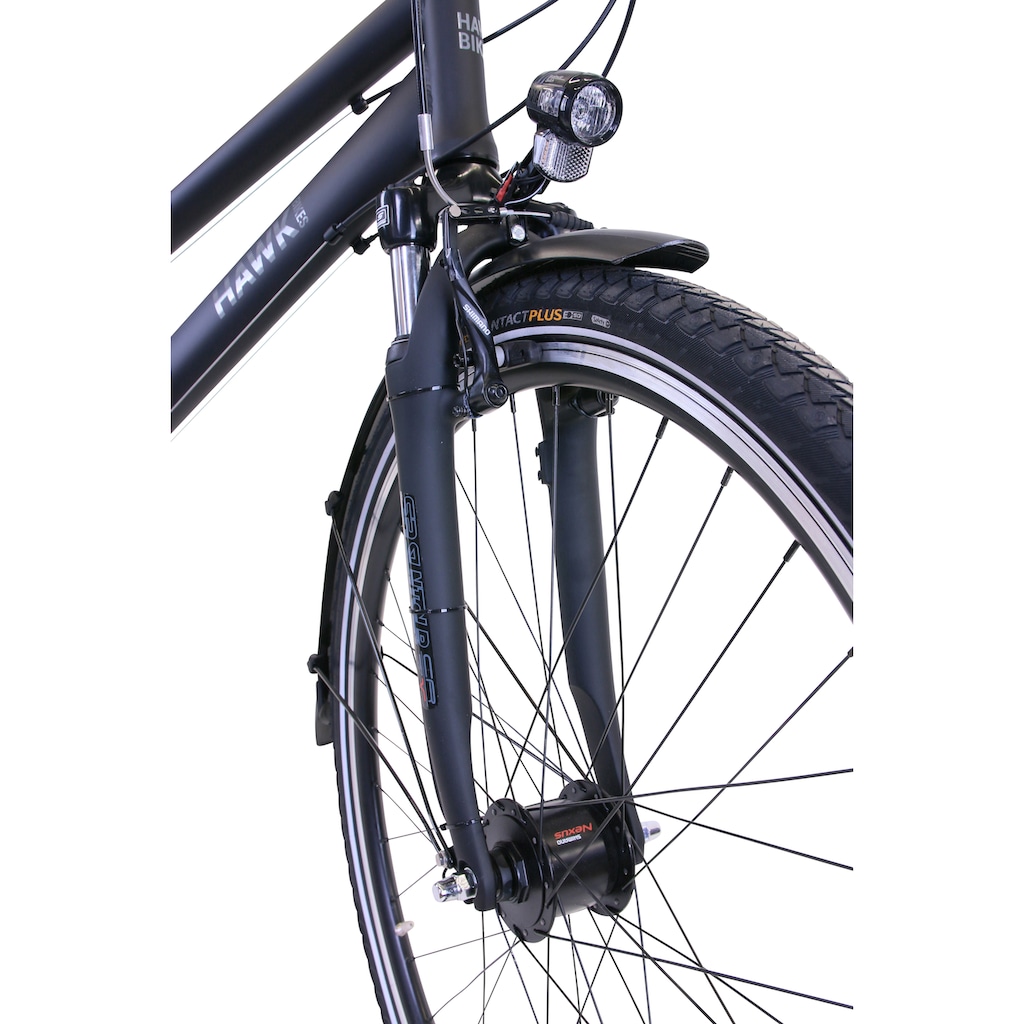 HAWK Bikes Trekkingrad »HAWK Trekking Lady Premium Black«, 24 Gang, microSHIFT