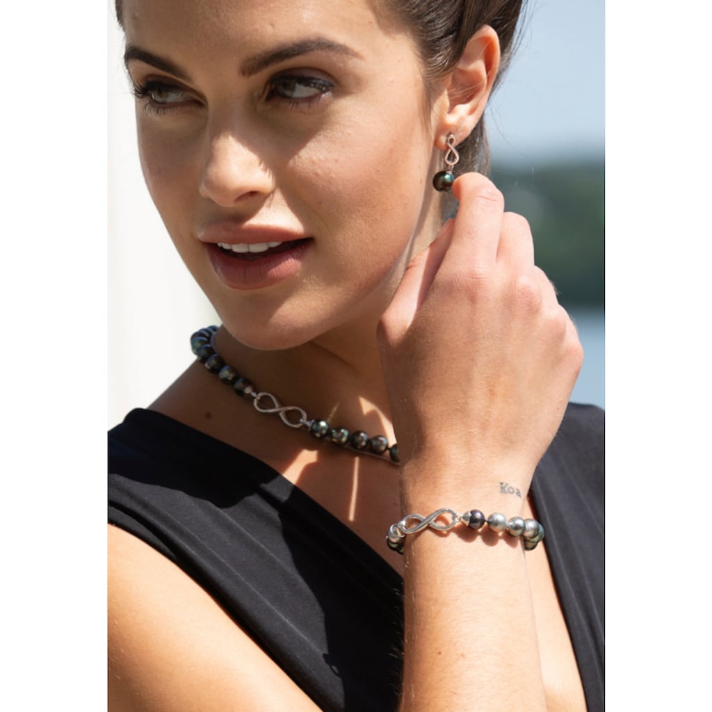 Adriana Perlenarmband »Bellagio - Infinity/Unendlichkeitsschleife, B5-S, B5-W-7«, Made in Germany - mit Süßwasser- oder Tahitizuchtperle