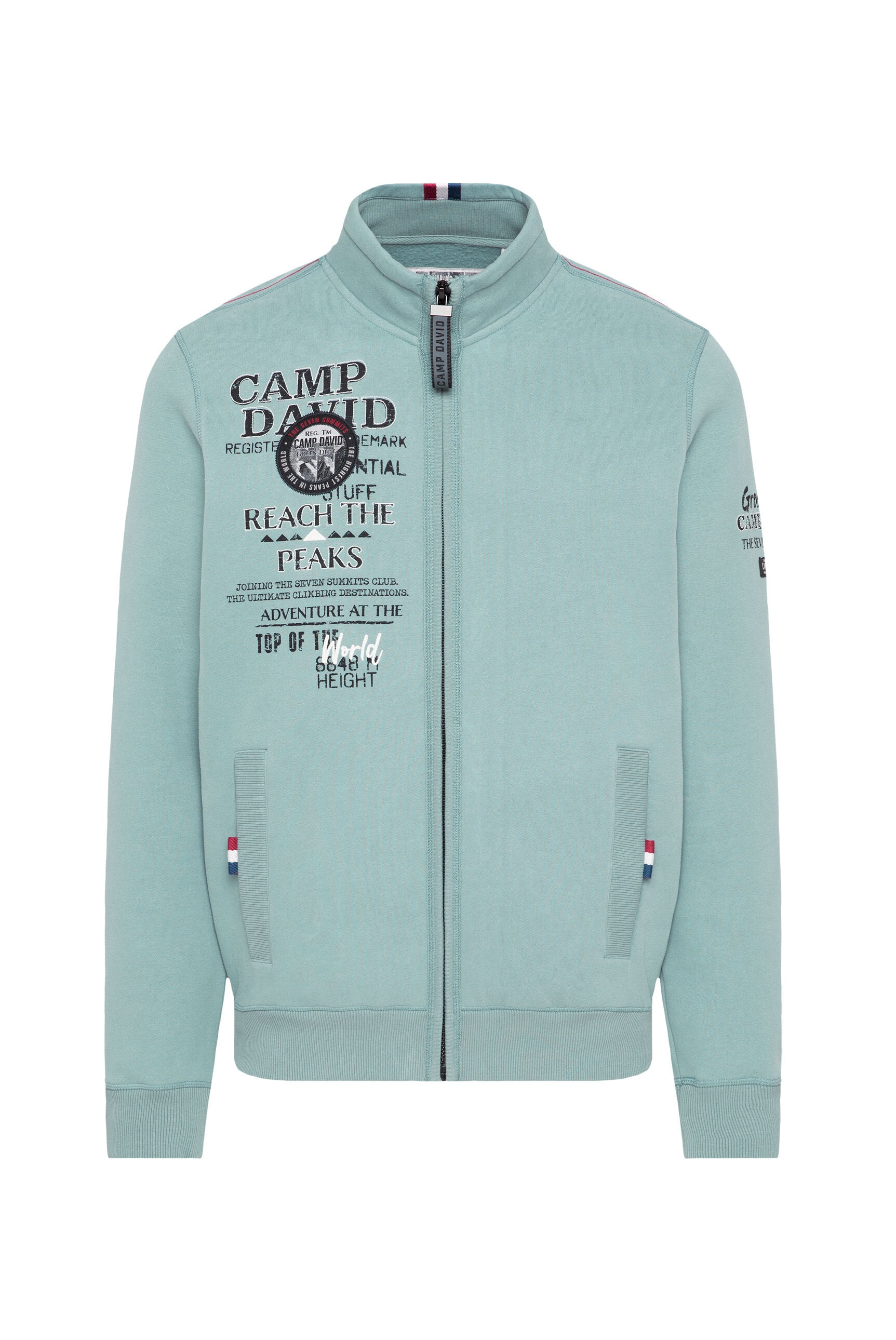 CAMP DAVID Sweatjacke mit Stehkragen