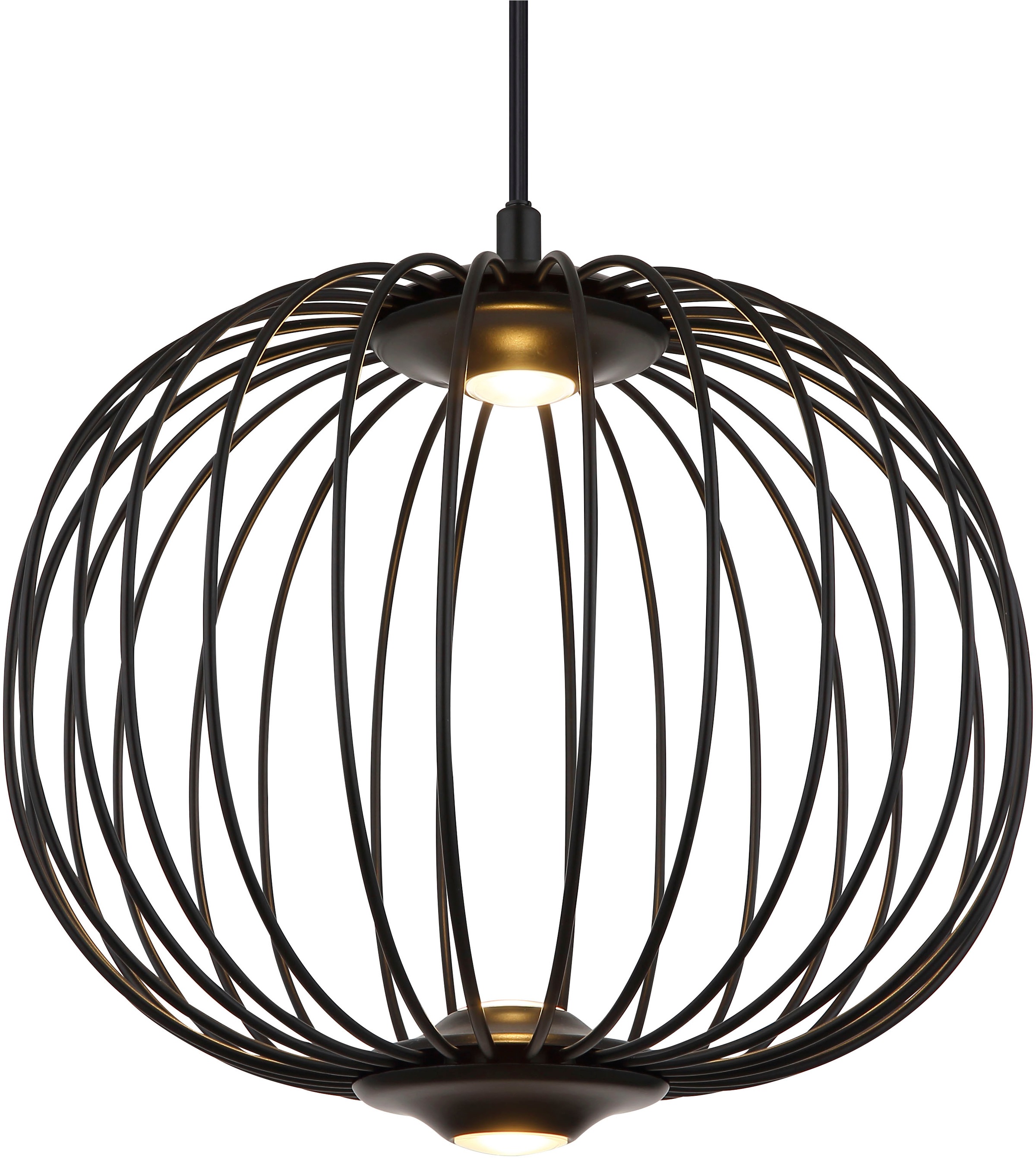 GLOBO LIGHTING Hängeleuchte »GALWAY« LED-Modul 1 Stk. Warmweiß Hängelampe Metallstäbe 3 Stufen DM 30cm Esszimmer