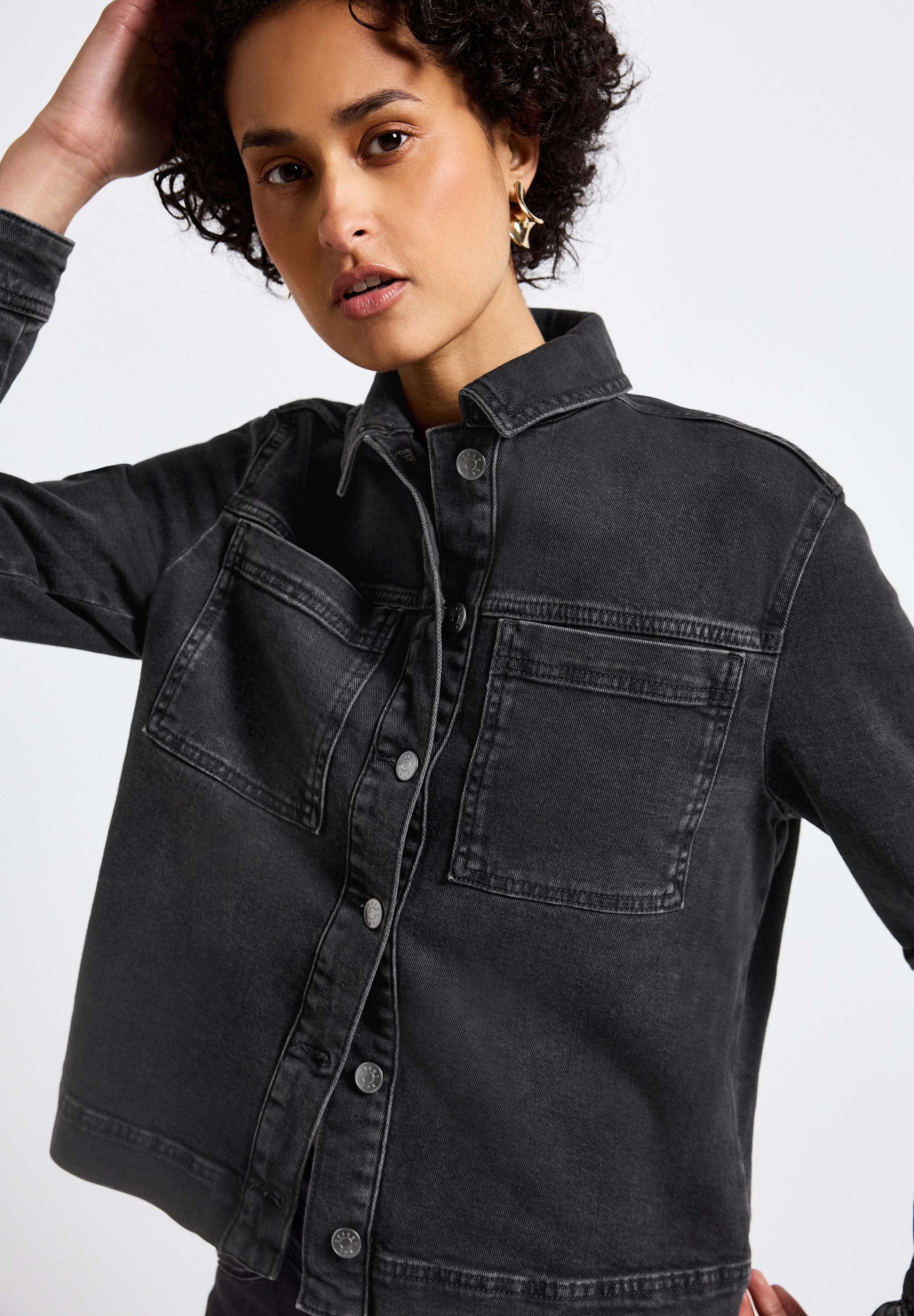 STREET ONE Jeansjacke, mit Brust Taschen