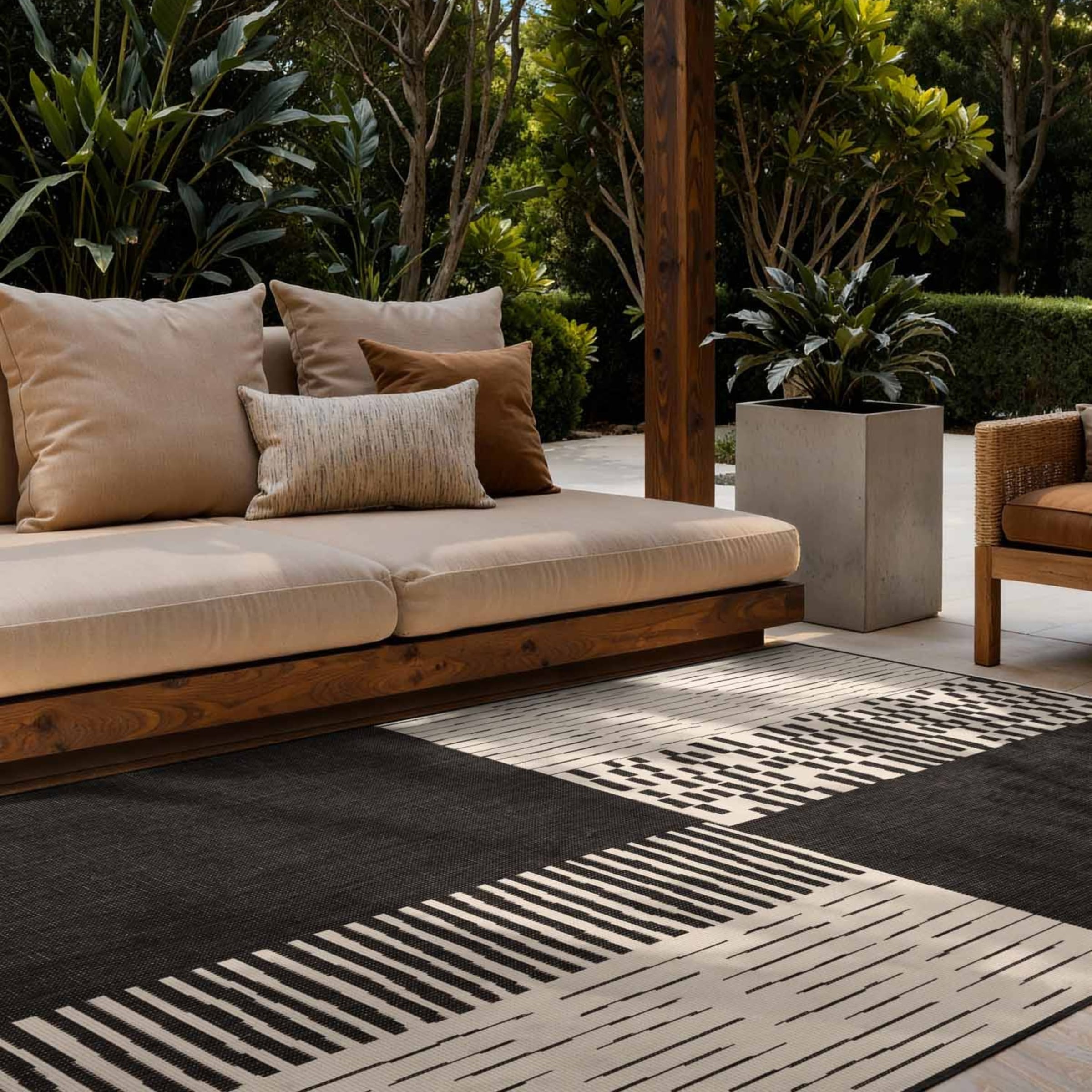 Ted Baker Teppich »Acacia« rechteckig 8 mm Höhe Designteppich, Wetterfest, Pflegeleicht, Modern, Wohnzimmer, Terrasse