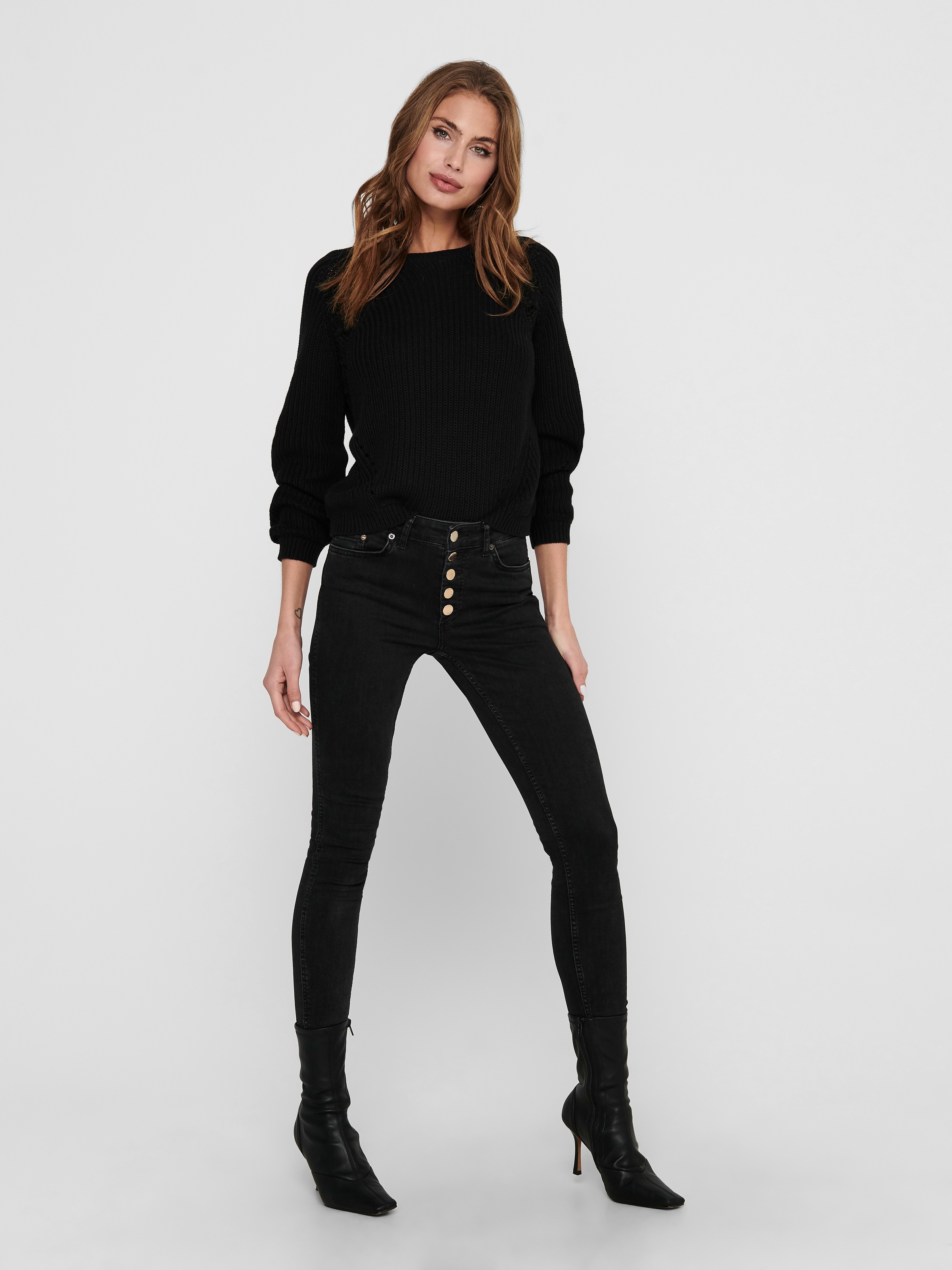 Thumbnail - ONLY Strickpullover "ONLMAGA L/S LACE PULLOVER KNT NOOS" mit Spitze
