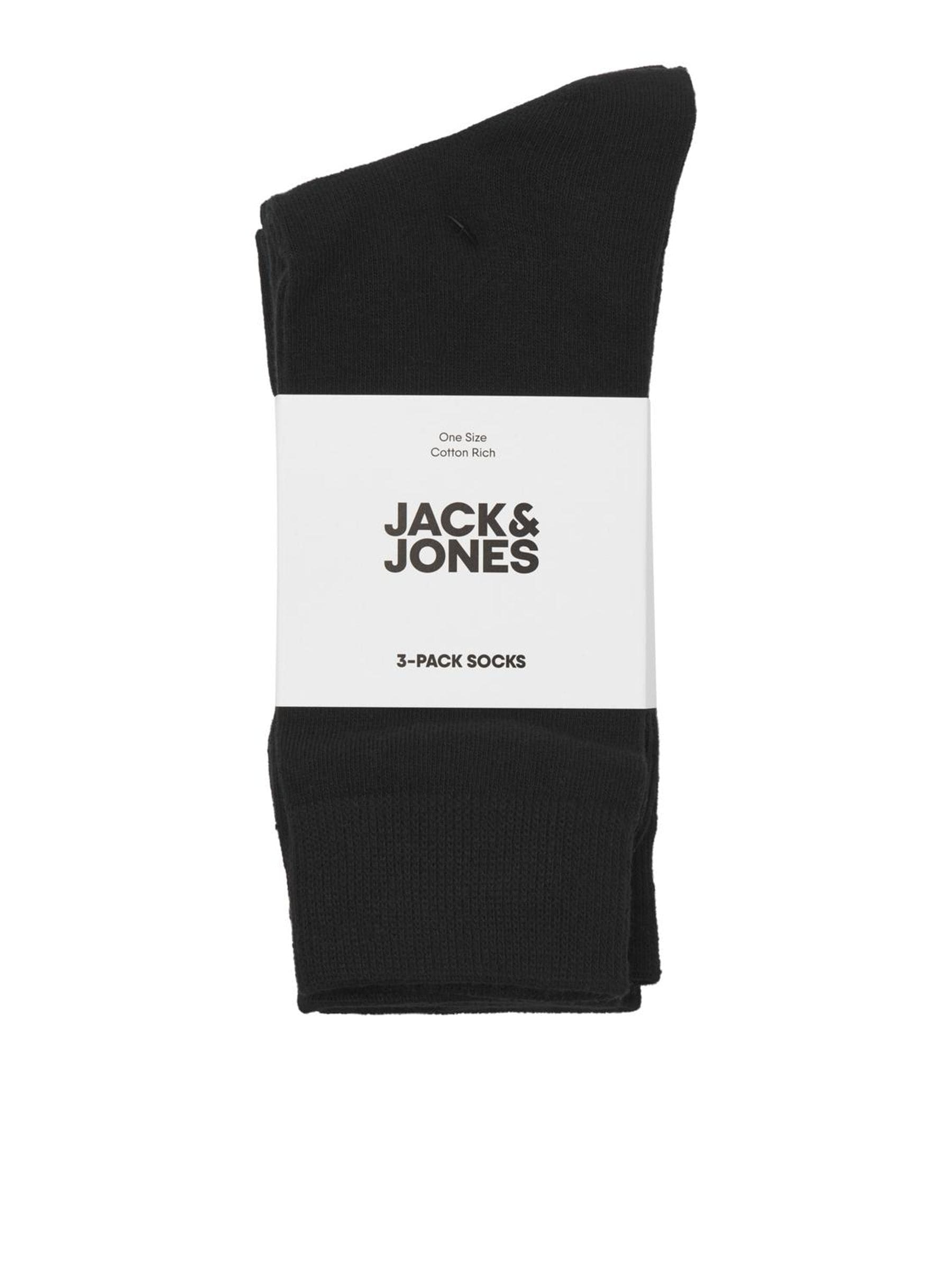 Jack & Jones Freizeitsocken »JACRAFAEL – Sockenpackung mit Stretch-Anteil, Einheitsgröße«, (Packung, 3 Paar), uni und melange, casual