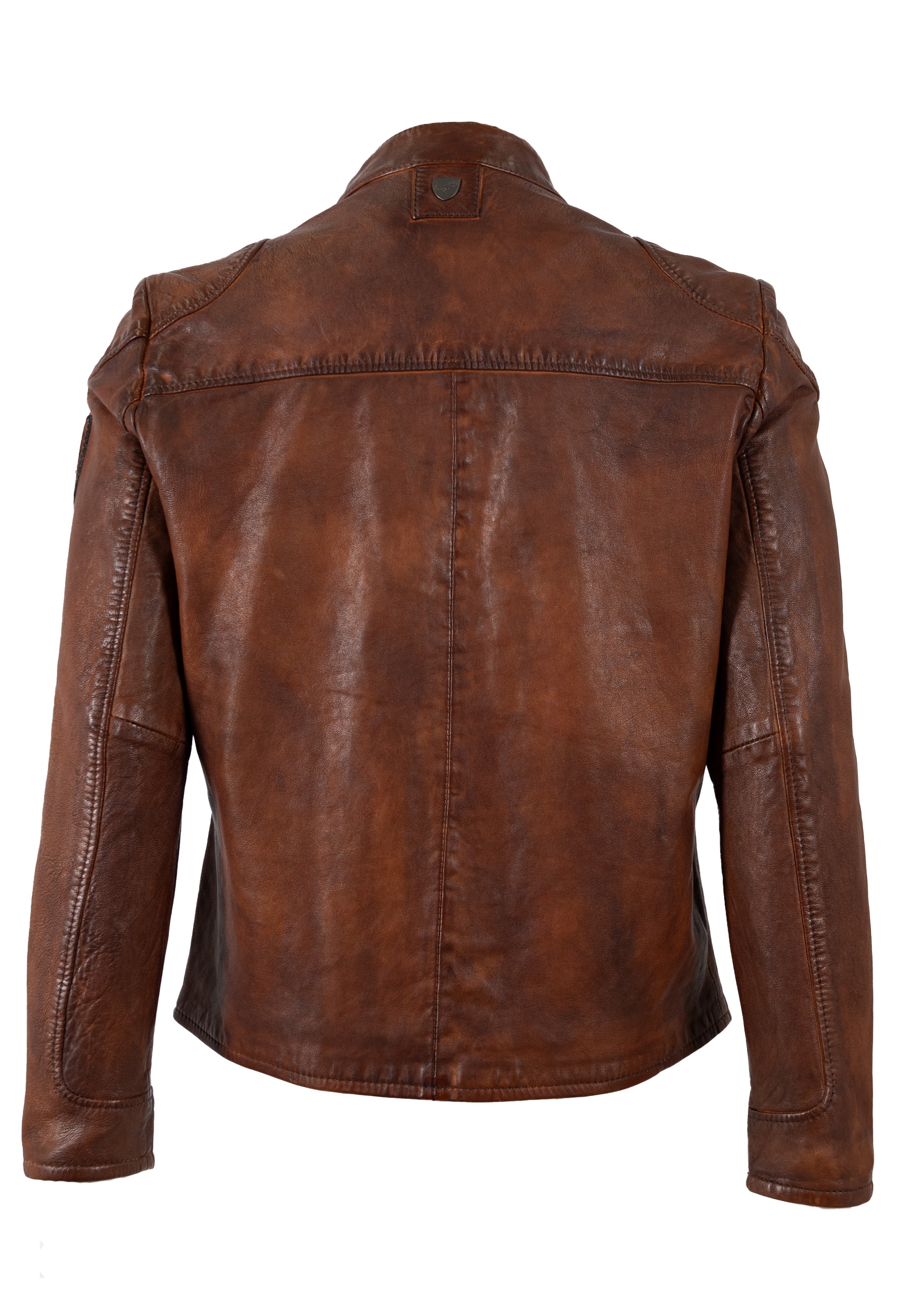 Mauritius Lederjacke »MMKendrik«, mit Patches, Stehkragen