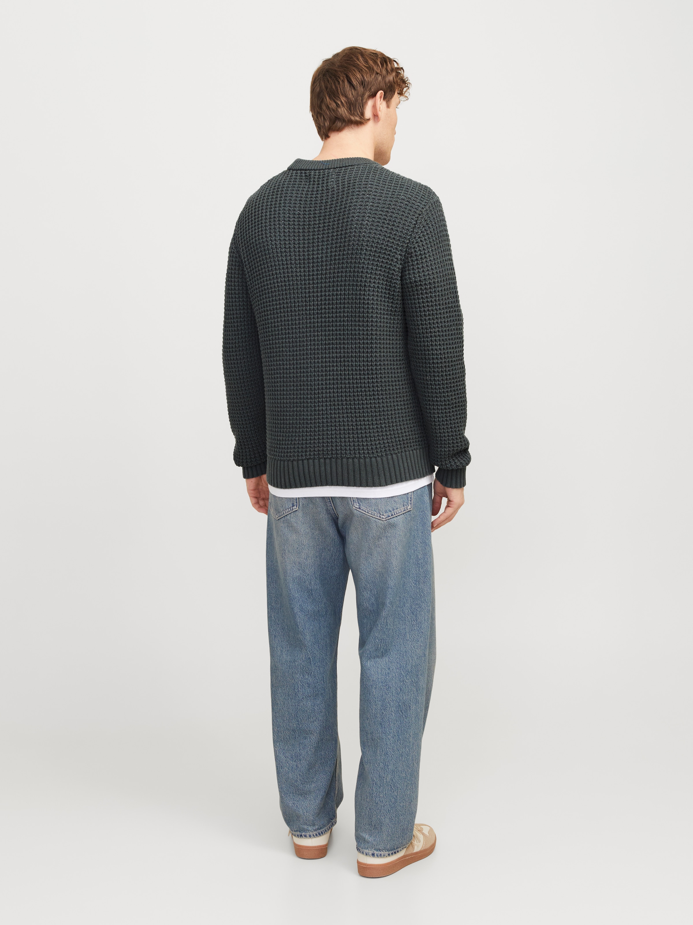 Jack & Jones Rundhalspullover »JCOZION KNIT CREW NECK BF« mit markanter Struktur