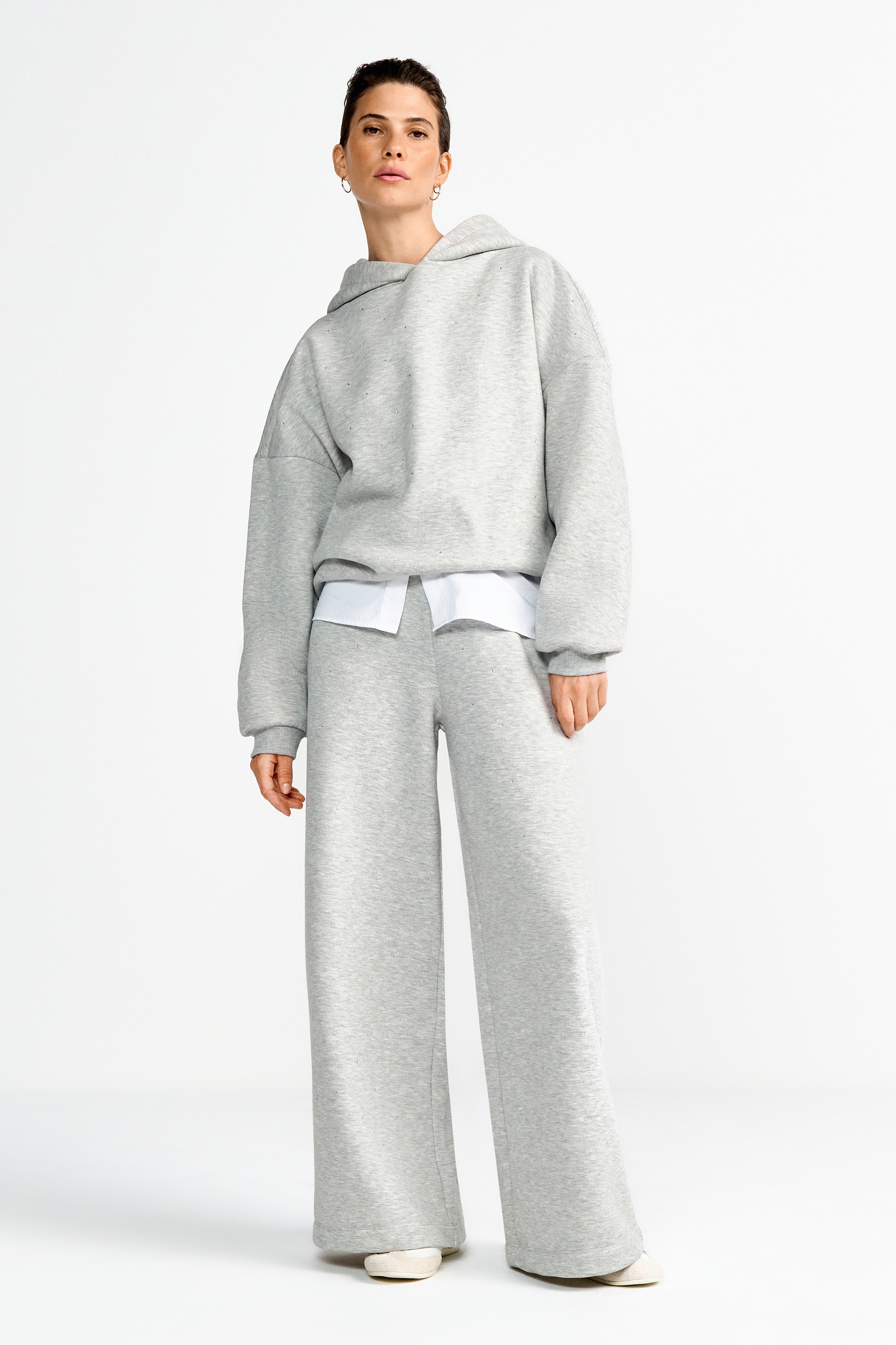 Thumbnail - RICHROYAL Sweathose mit Strasssteinen, wide leg, elastischer Bund