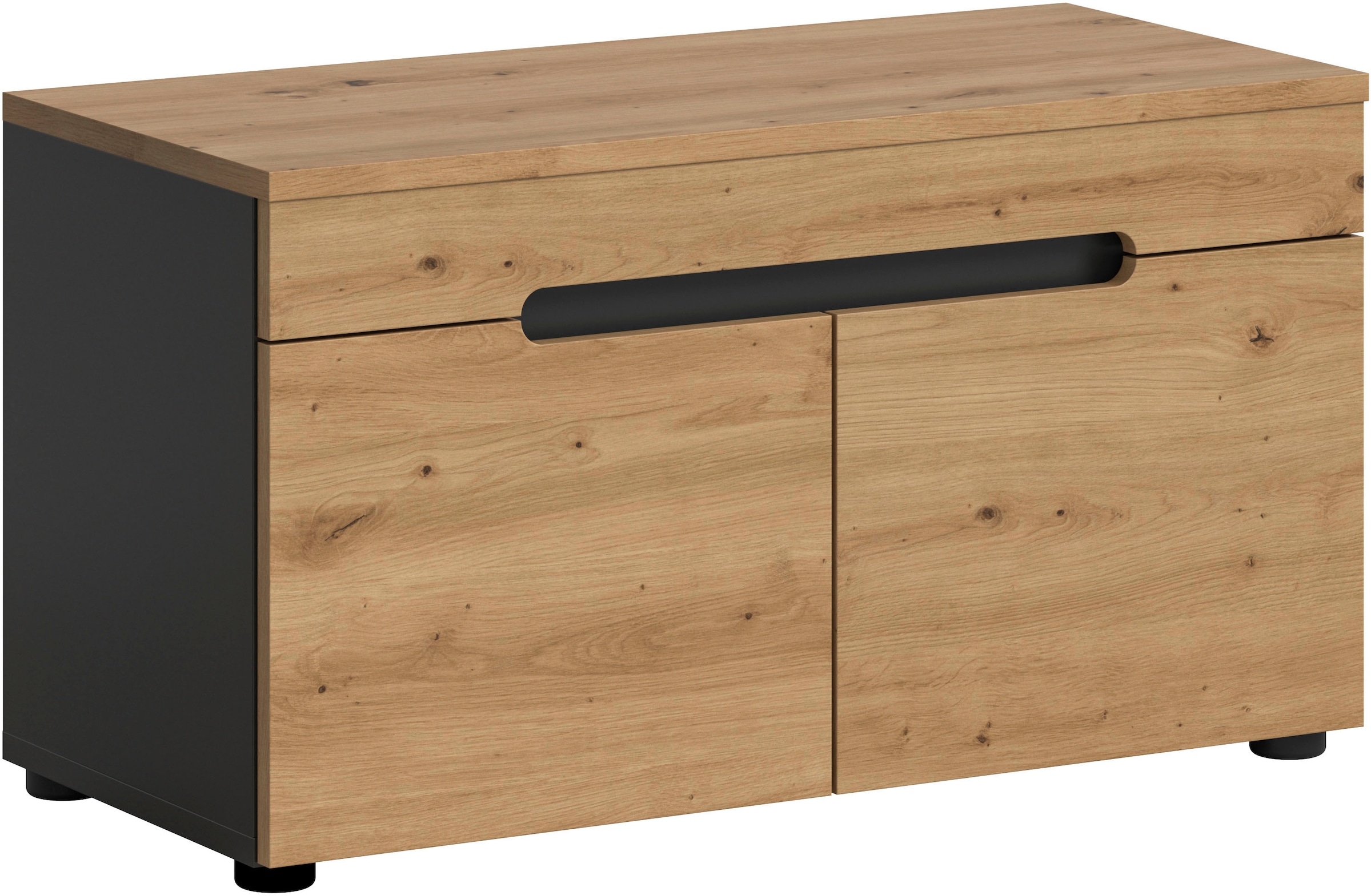 INOSIGN Sitzbank "Rehat, Breite 80cm, in Basalt grau/Artisan Eiche, 2 Türen günstig online kaufen