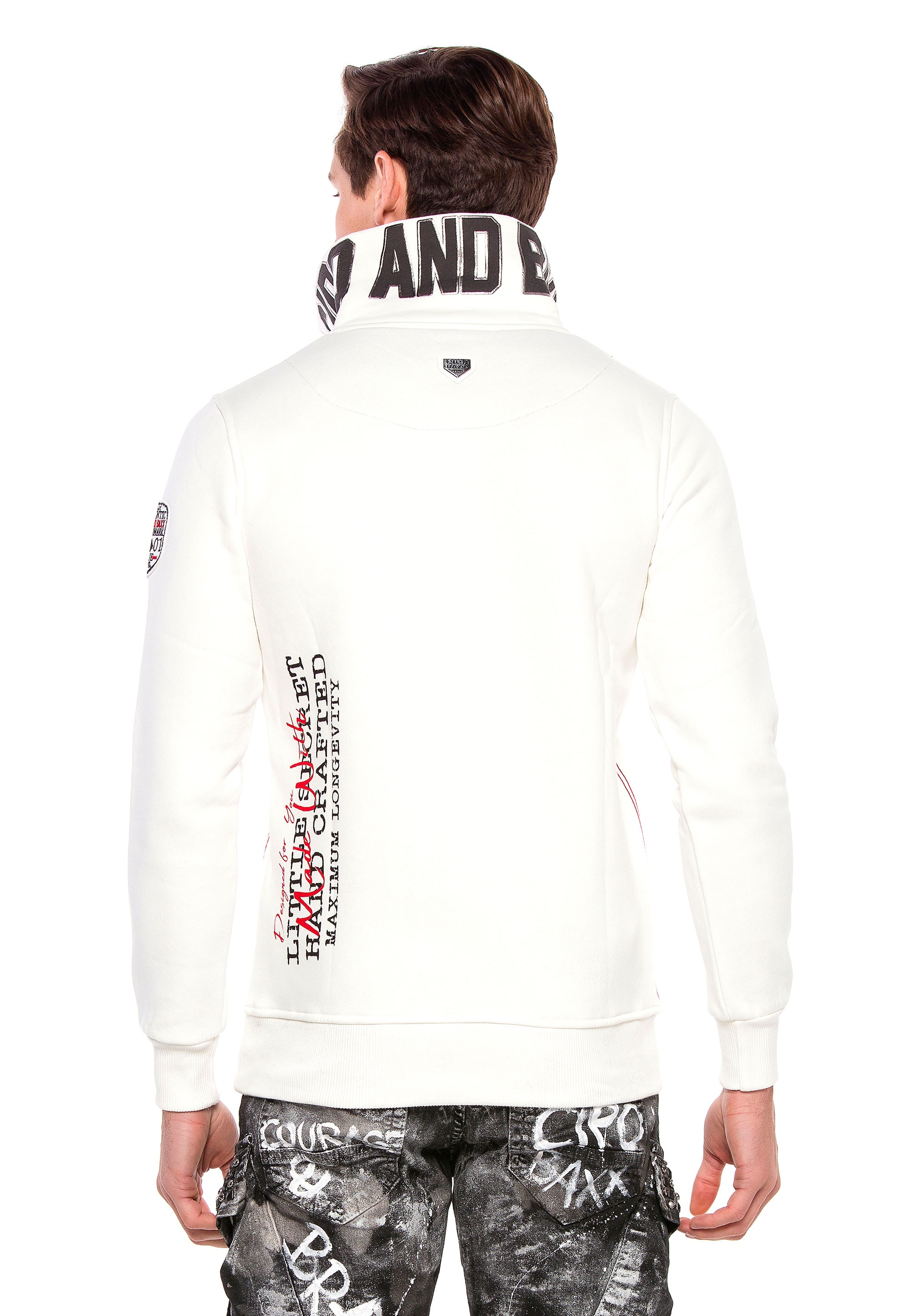 Cipo &amp; Baxx Sweatshirt mit hohem Stehkragen