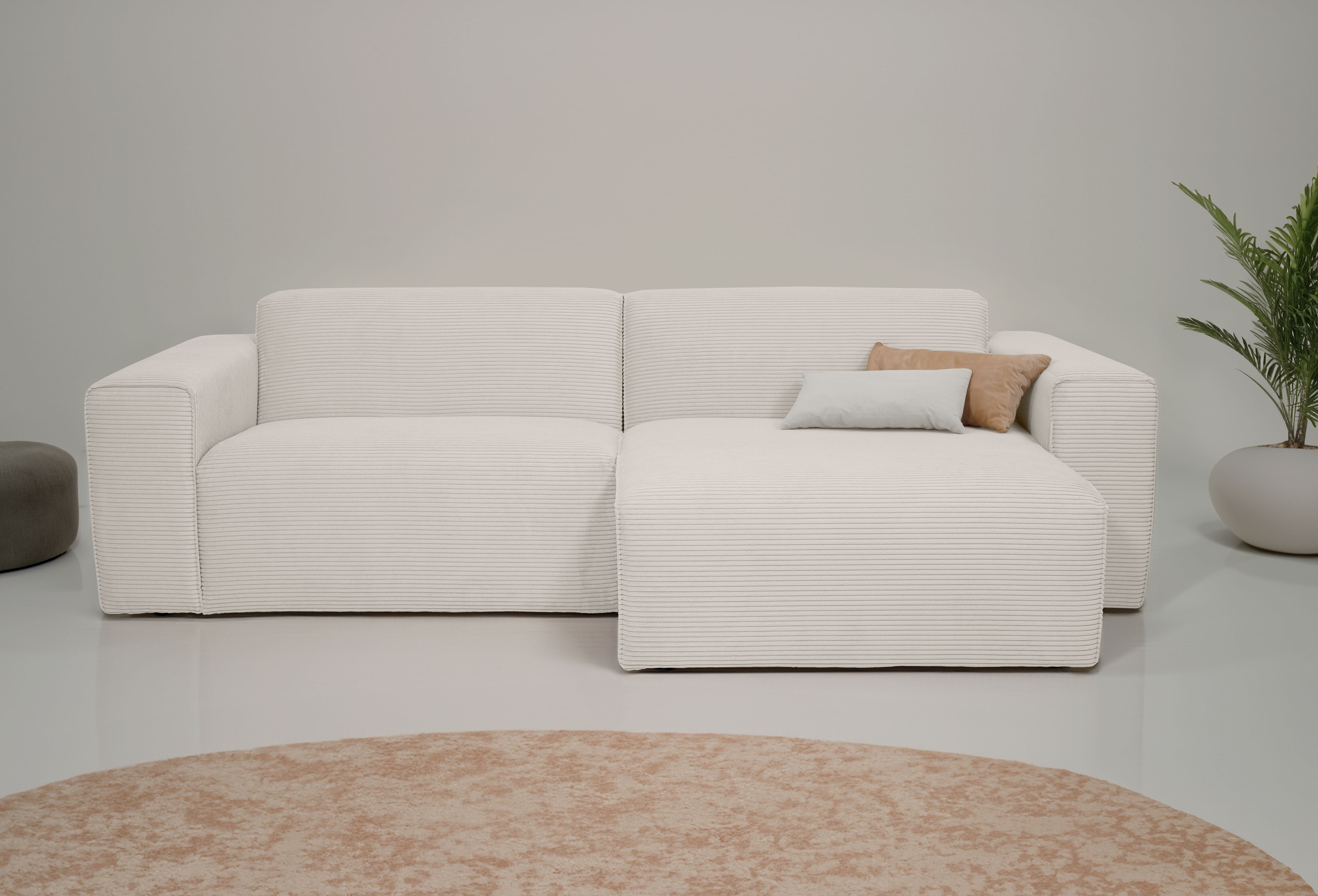 OTTO home Ecksofa "Koa, 228 cm, L-Form, Modulsofa in Cord, Chenille, Strukt günstig online kaufen