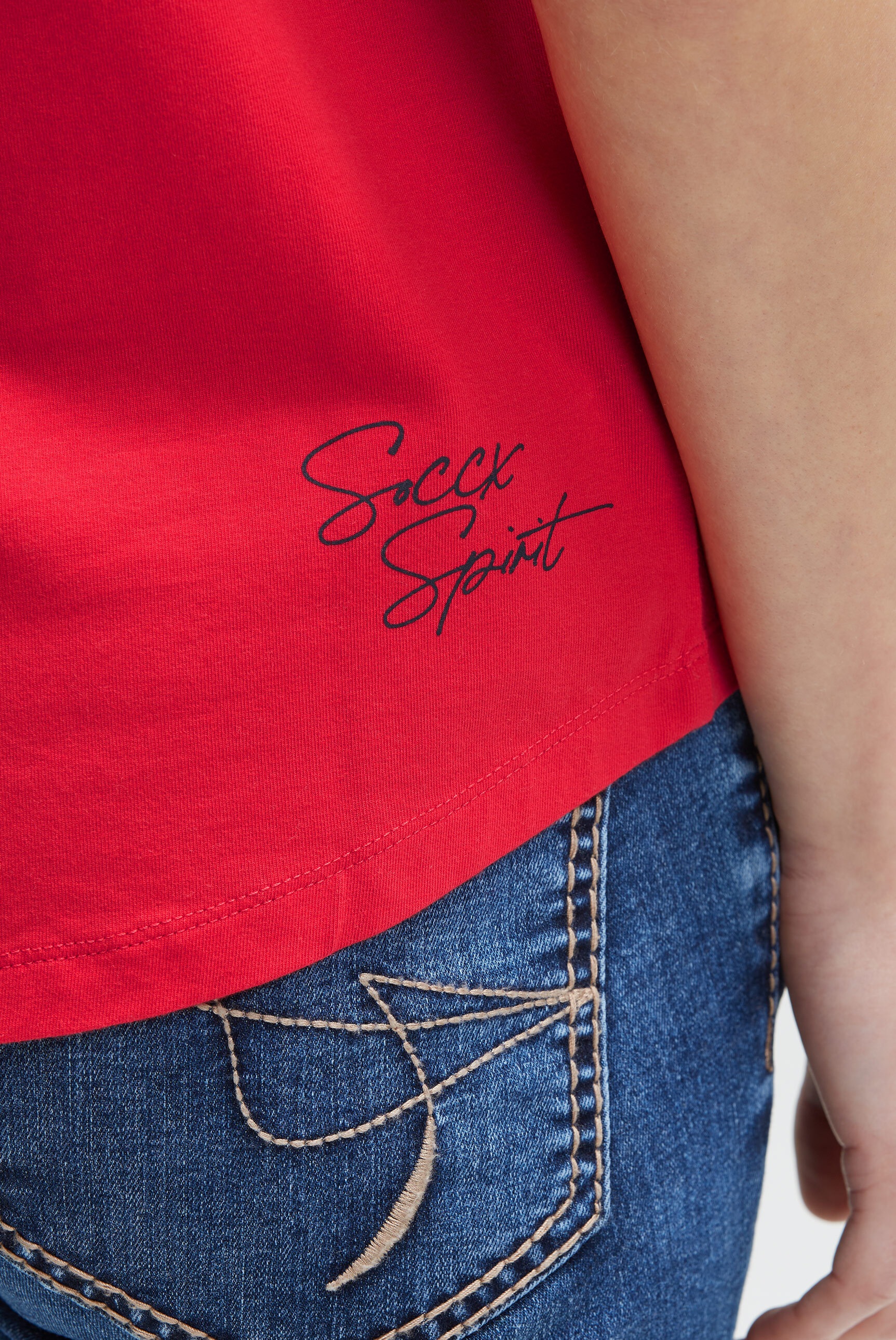 SOCCX V-Shirt mit Baumwolle