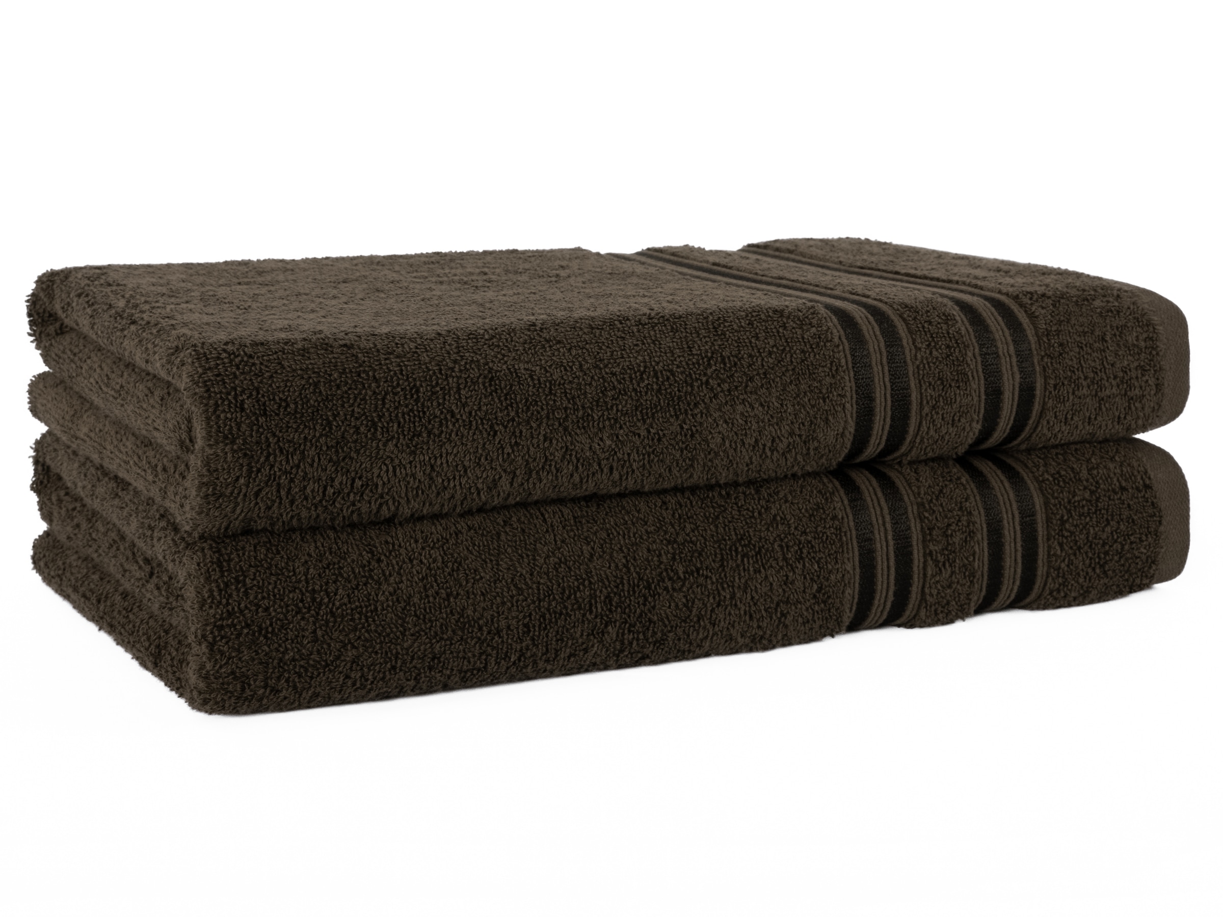 HAMMETEX Duschtuch "2er Set Badetücher 70x140 cm, 100% Baumwolle, Weich & Saugstark" mit Bordüre, einfarbig, weich