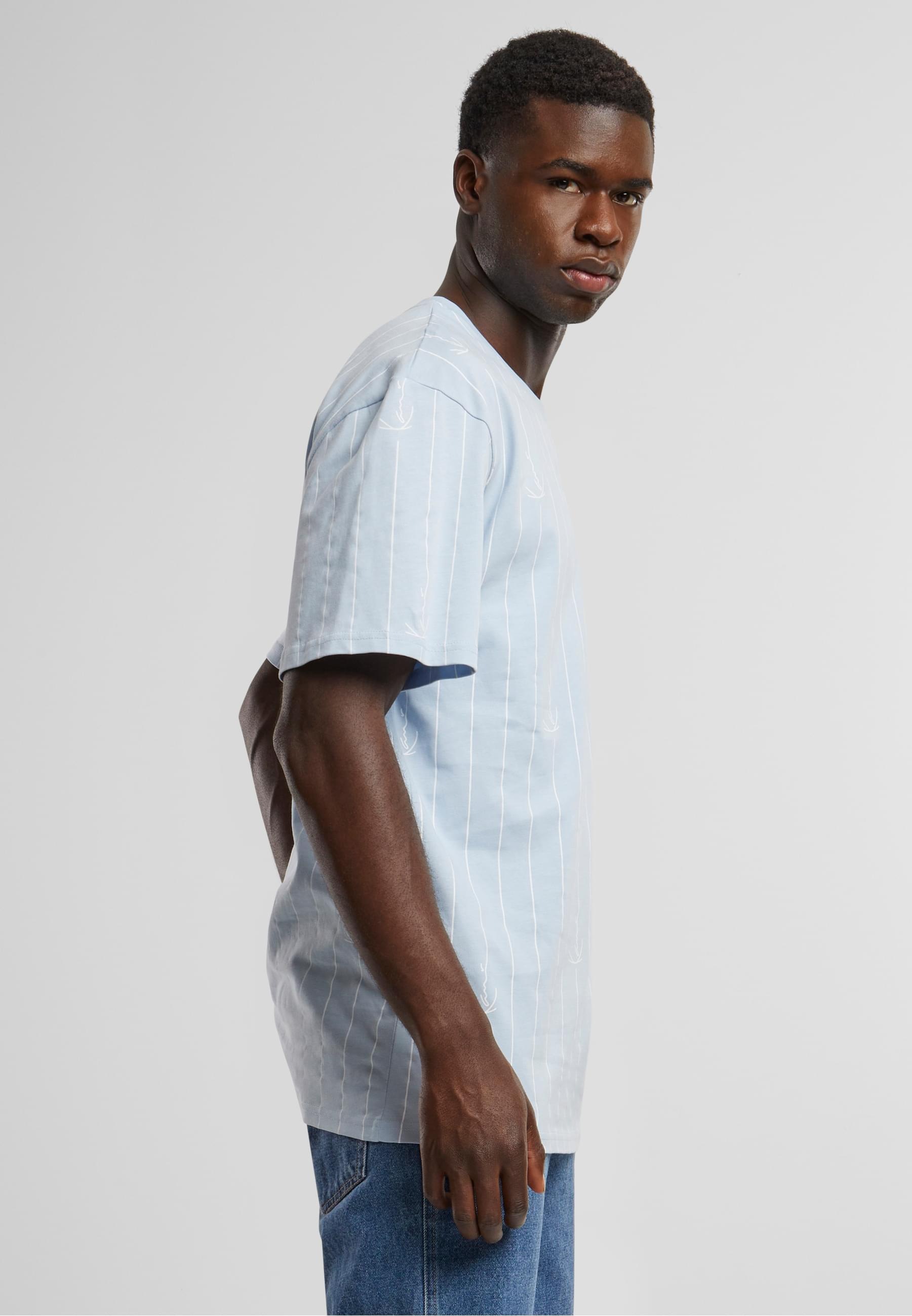 Karl Kani T-Shirt »Karl Kani Herren Karl Kani Small Signature Logo Prinstripe Tee«, (1 tlg.)