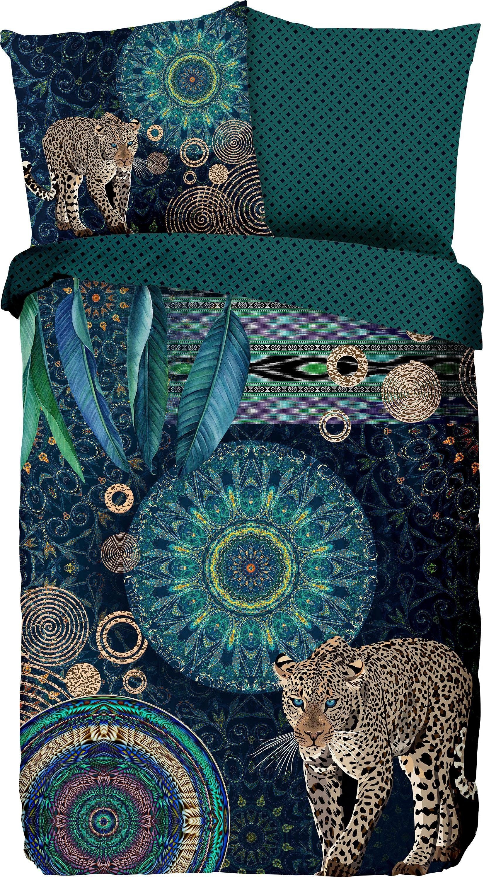 hip Wendebettwäsche "Imena" 2 Stk. tlg. Mako-Satin, 155x220, Reißverschluss günstig online kaufen