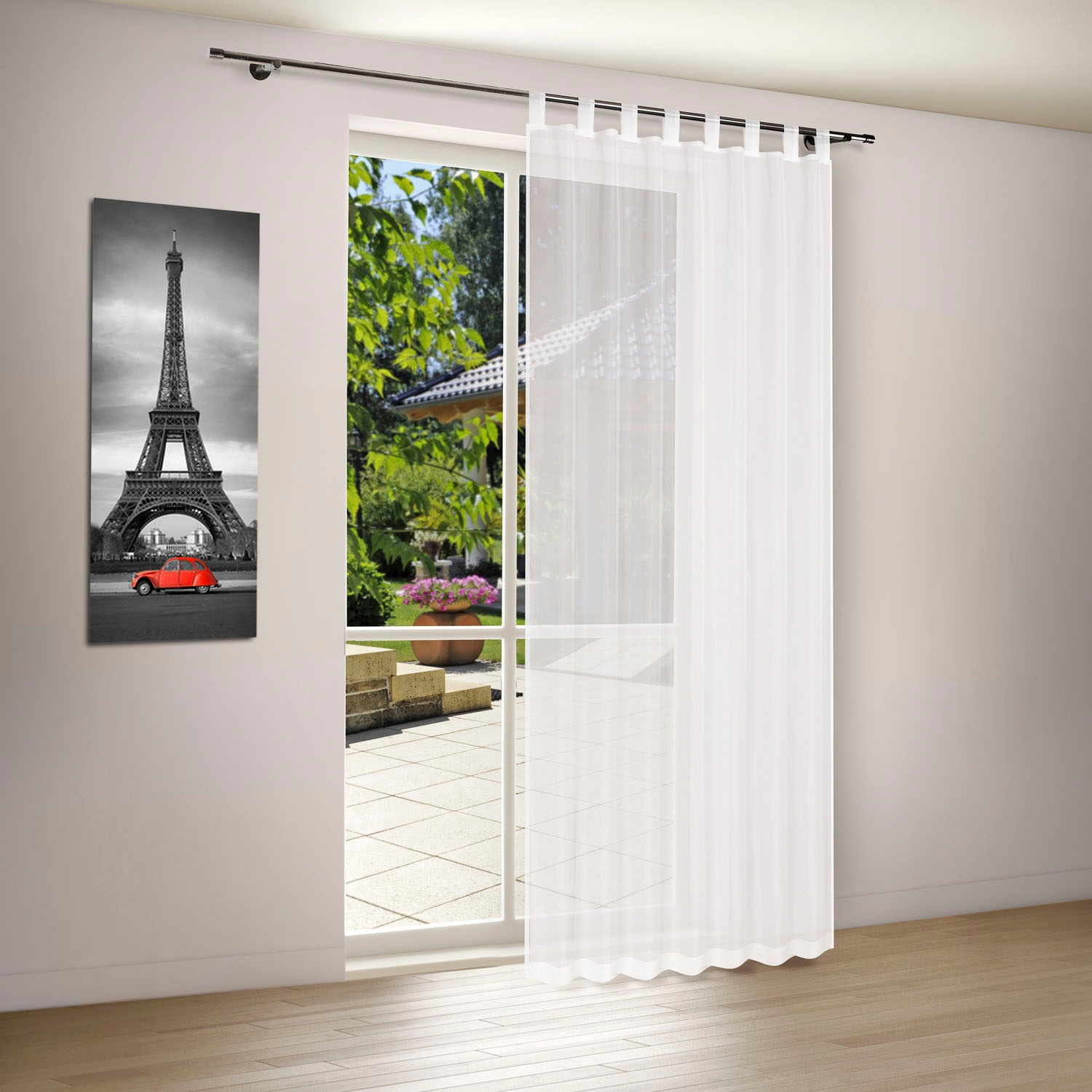 Gerster Gardine "Felia" Schlaufen 1 Stk. tlg. Schlaufenschal uni in mehrere günstig online kaufen