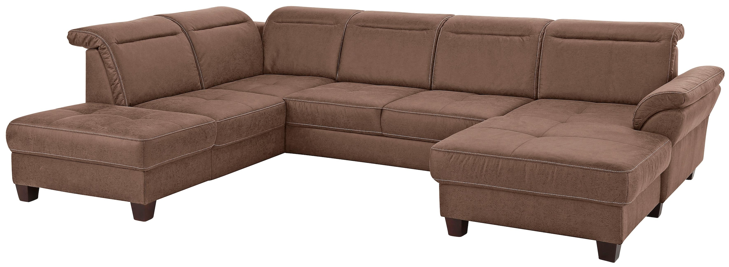 Home affaire Wohnlandschaft "Solvei U-Form" Sitztiefenverstellung und Feder günstig online kaufen