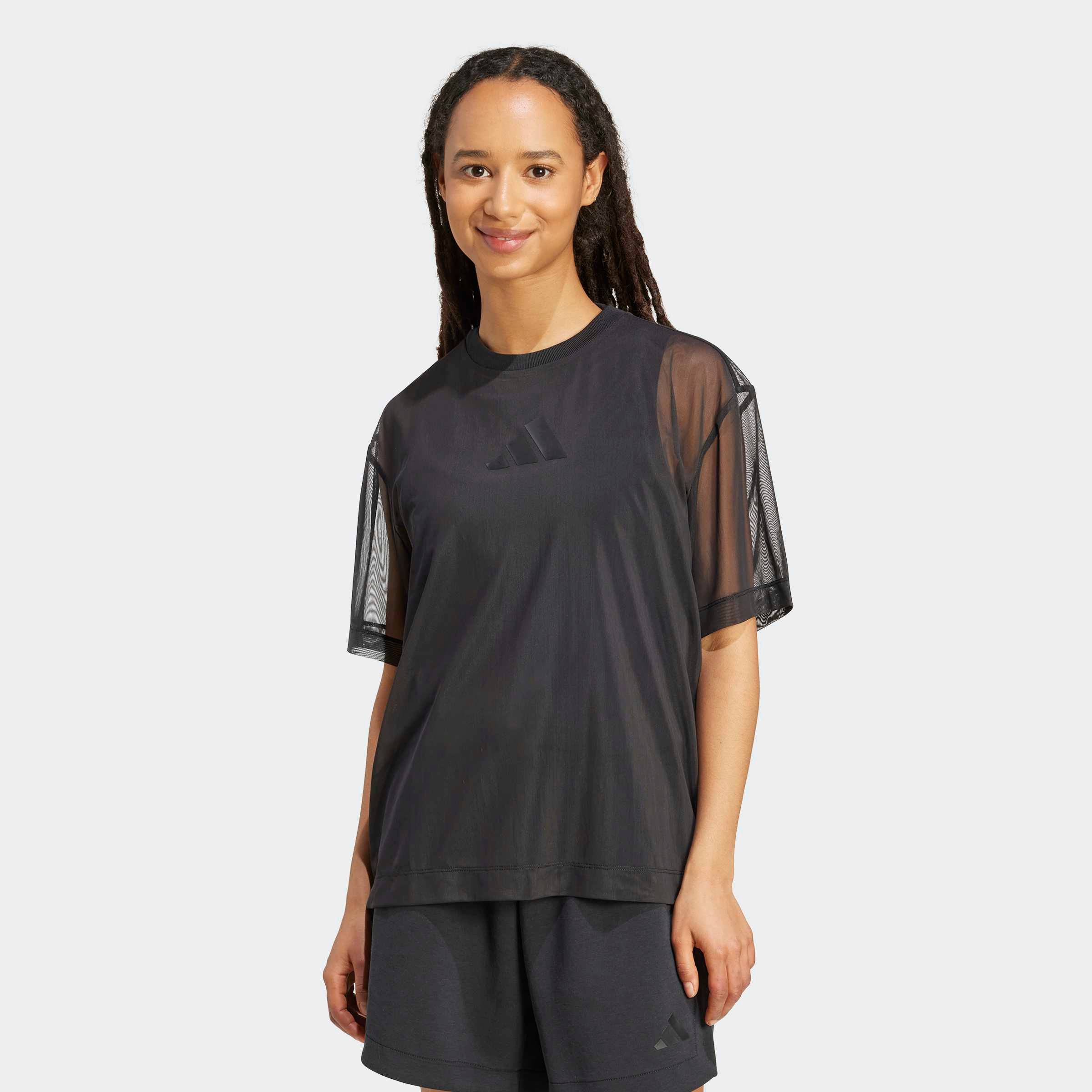 adidas Sportswear T-Shirt "SOFT LUX MESH" lockere Passform, mit Zwickel unt günstig online kaufen