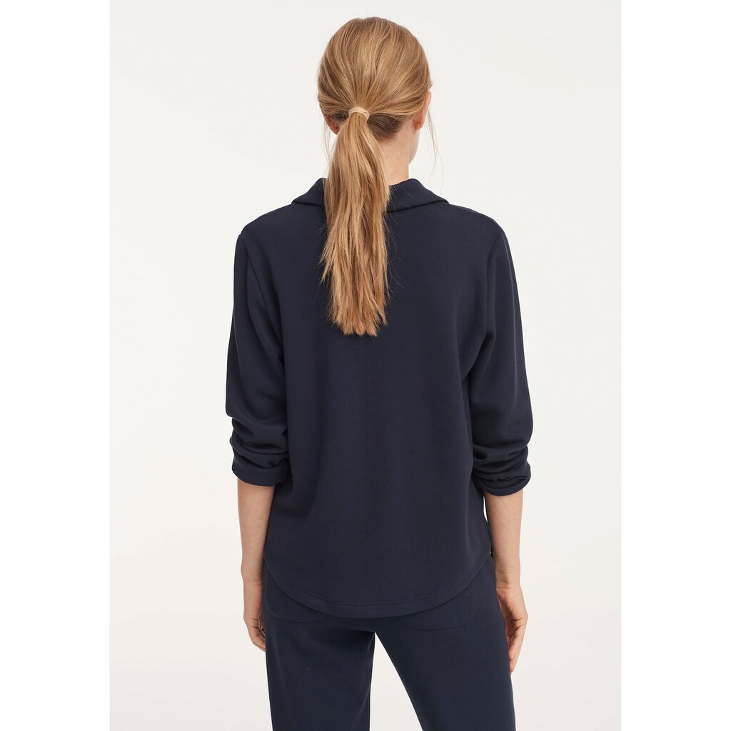 Damenmode Shirts & Sweatshirts OPUS Sweater »Gariza«, mit Kragen und Blende vorn marine Damenmode Shirts & Sweatshirts OPUS Sweater »Gariza«, mit Kragen und Blende vorn marine