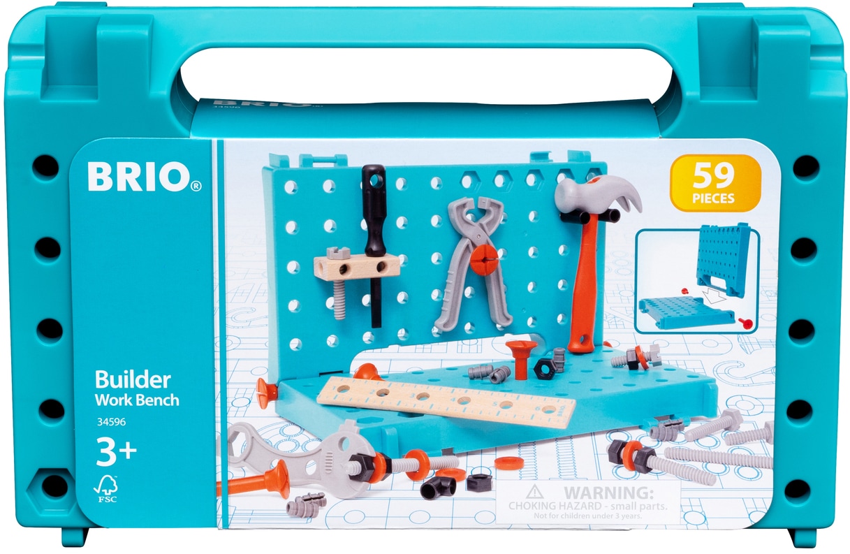 BRIO® Spielwerkzeug »Builder Werkbank-Koffer«, (Set), FSC® - schützt Wald - weltweit