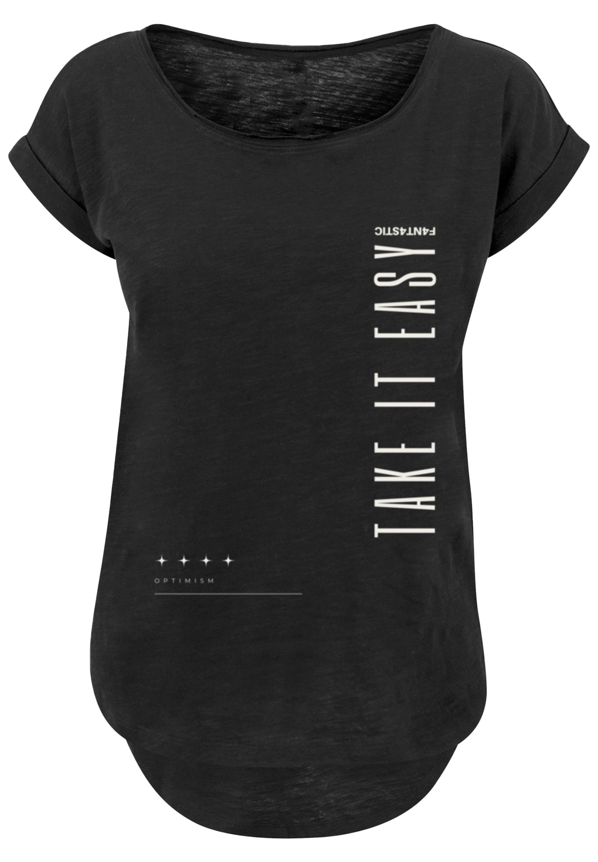 F4NT4STIC T-Shirt »Take It Easy LONG TEE« Print