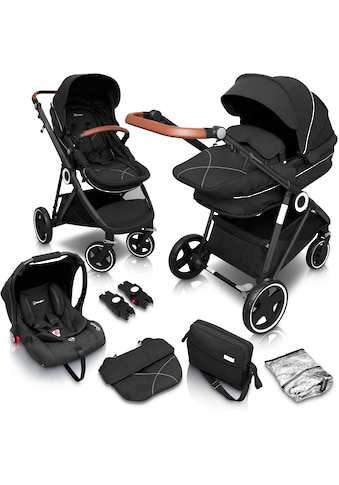BabyGo Kombi-Kinderwagen »Halime 3in1, Anthracite Black«, mit flexiblen Schwenkrädern,... kaufen