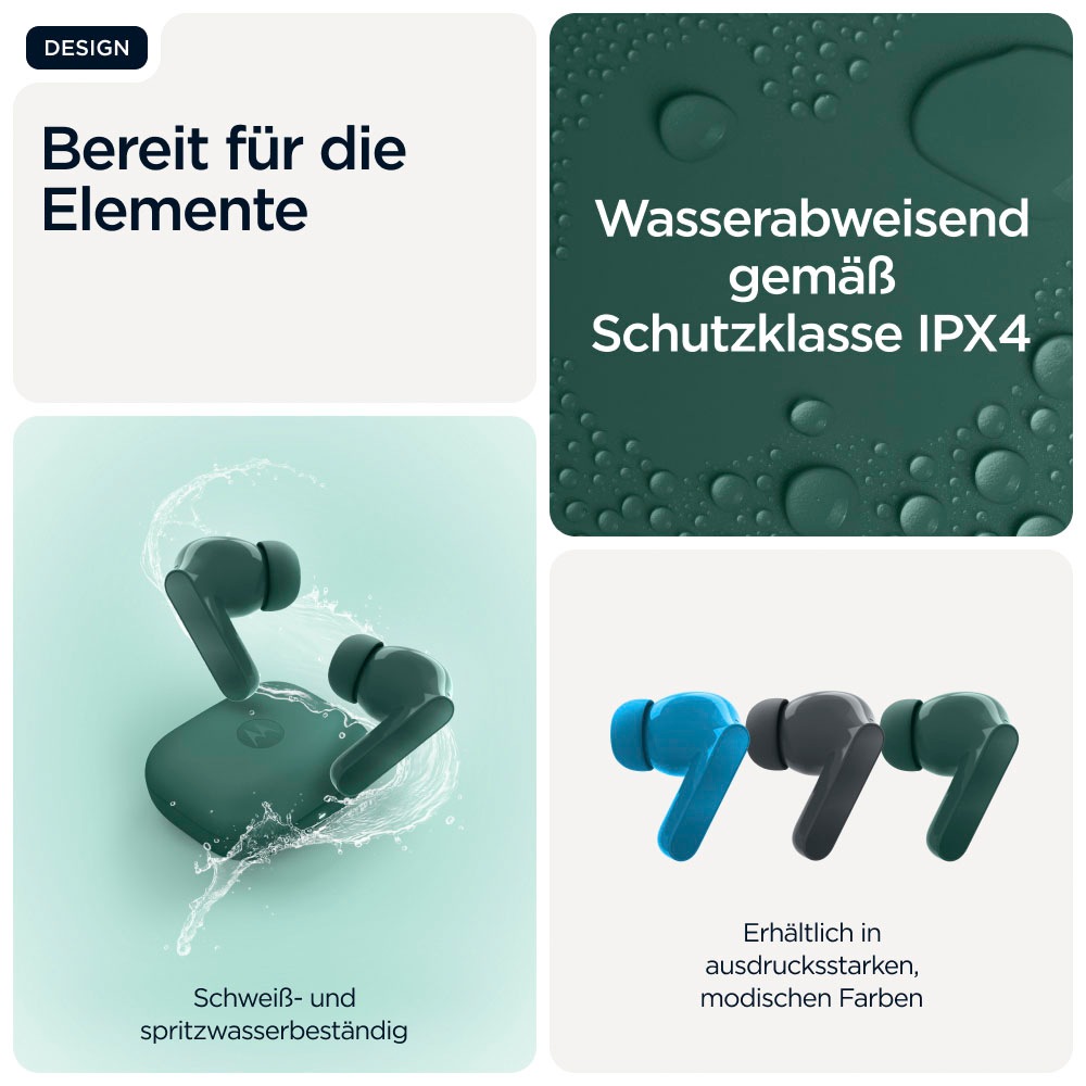 Motorola wireless In-Ear-Kopfhörer »moto buds« Bluetooth Active Noise Cancelling (ANC)