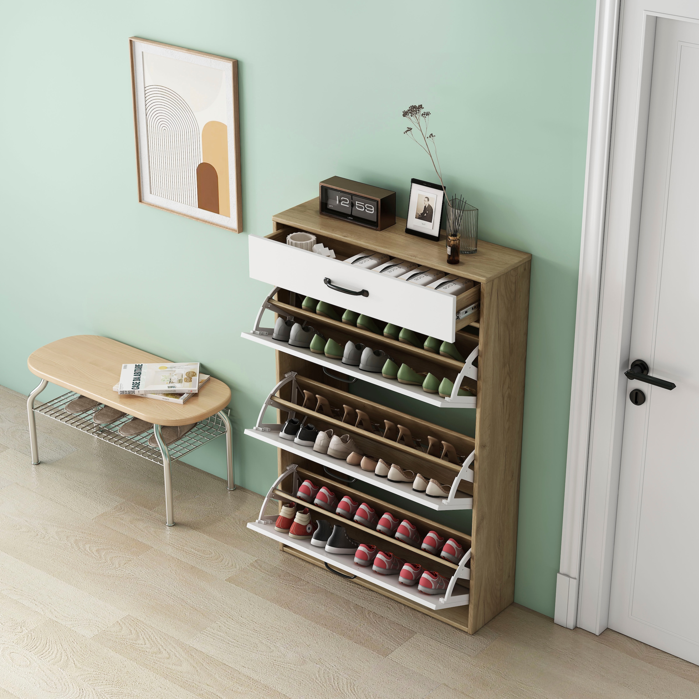 OTTO home Schuhschrank »Aridas« matte Front, pflegeleichte Oberfläche, Breite 80 cm