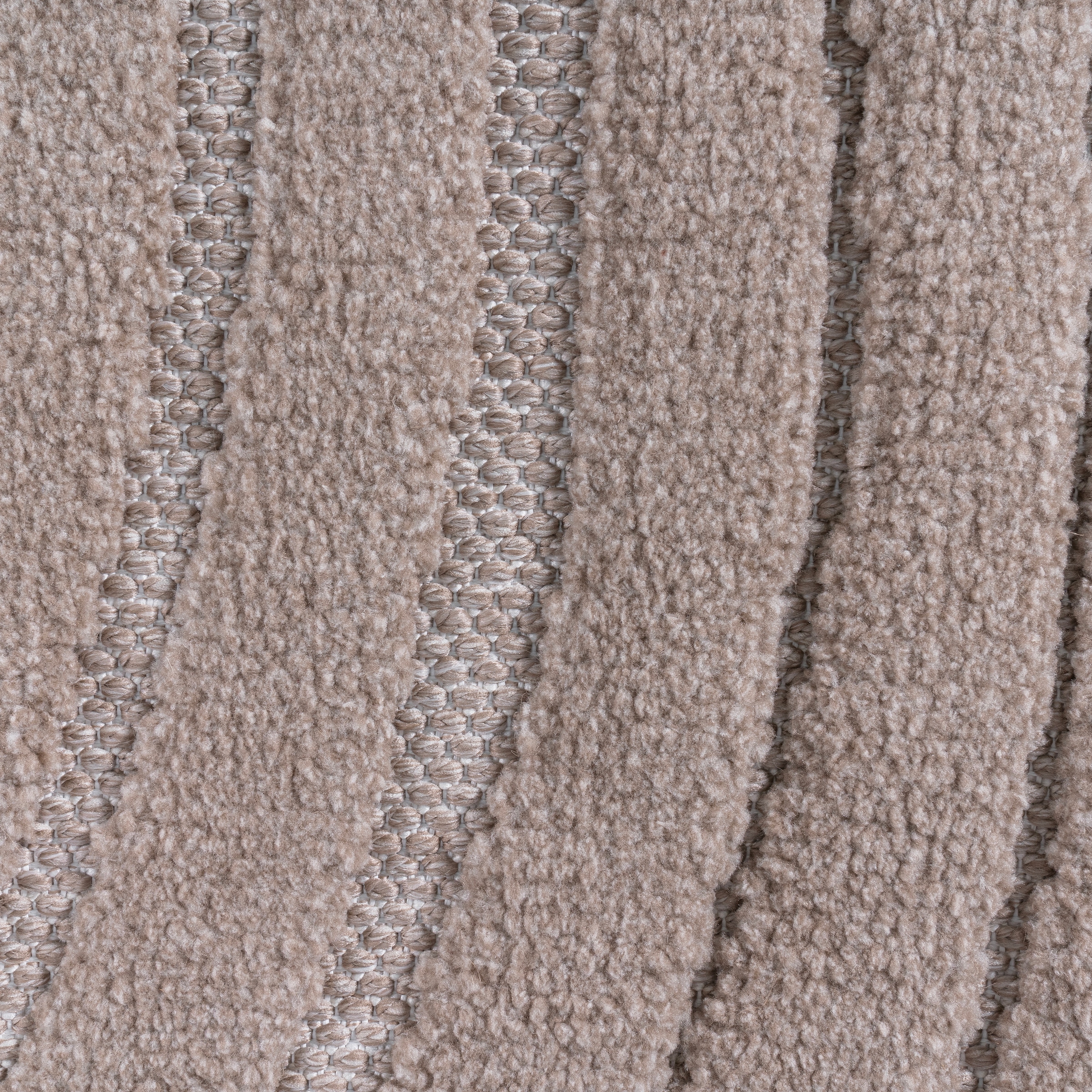 OTTO home Teppich »Samelia mit Fransen, Wellendesign, Balkon, Camping« rechteckig 6 mm Höhe Hoch-Tief-Struktur, In- und Outdoor geeignet für Küche oder Esszimmer