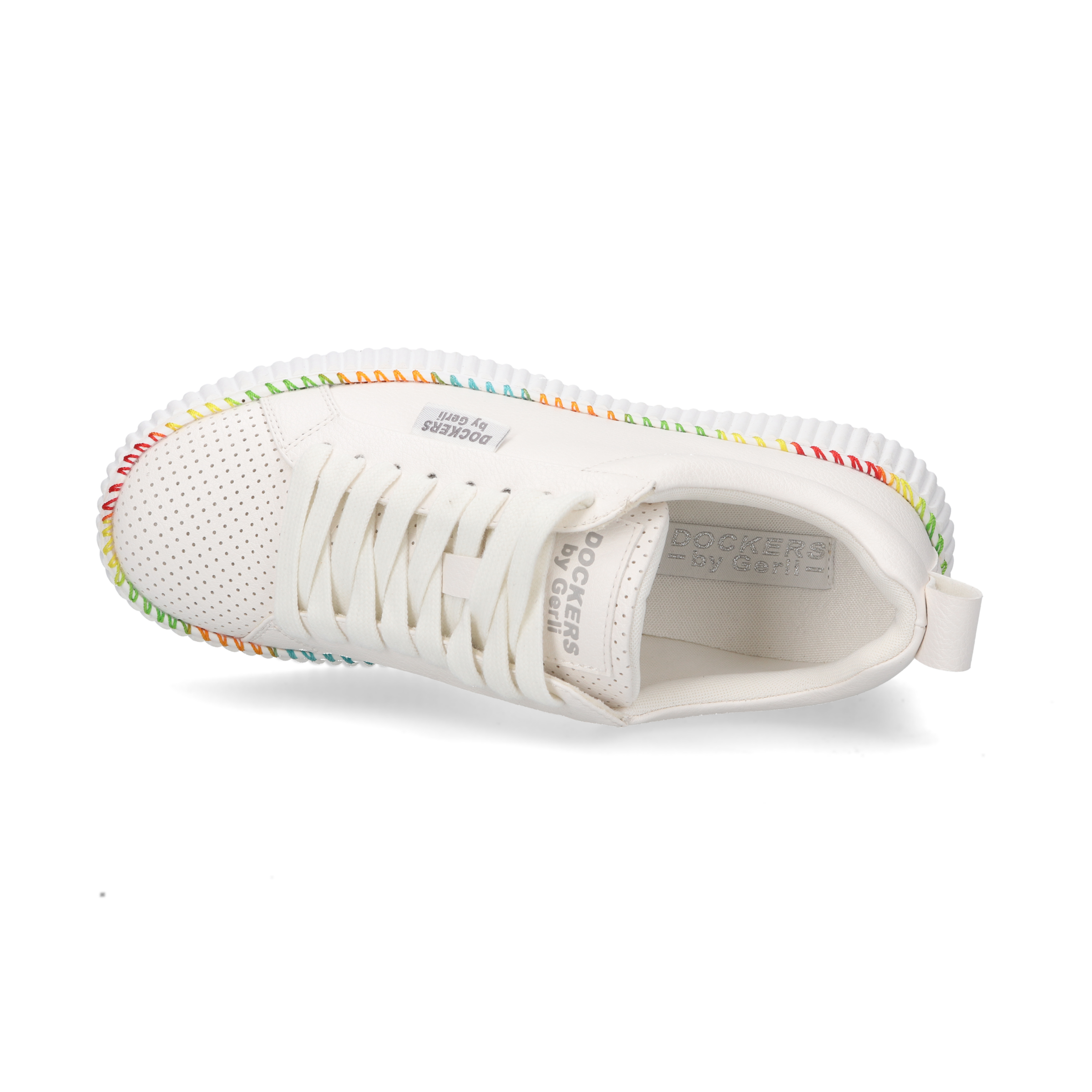 Dockers by Gerli Plateausneaker  Freizeitschuh, Schnürschuh, Halbschuh mit bunter Sohlenumrahmung