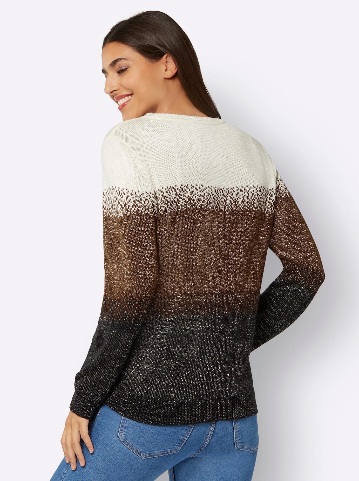 Classic Basics Damen Rundhalspullover Bunt Gr. 44 2