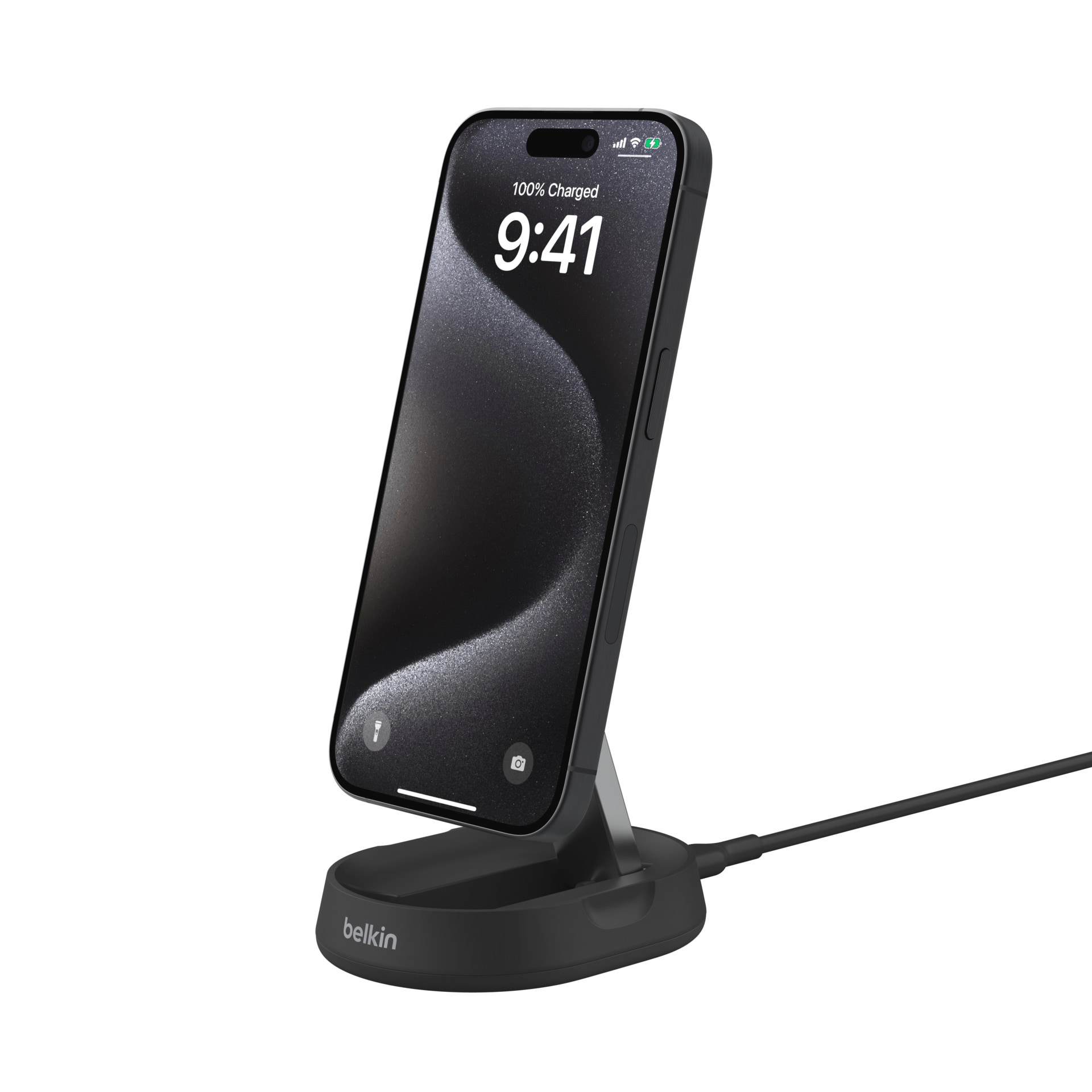 Belkin Wireless Charger »BOOST CHARGE PRO Qi2 15W magnetische Ladestation«, inkl. 20 Watt USB-C Netzteil für iPhone Serie 15/14/13/12