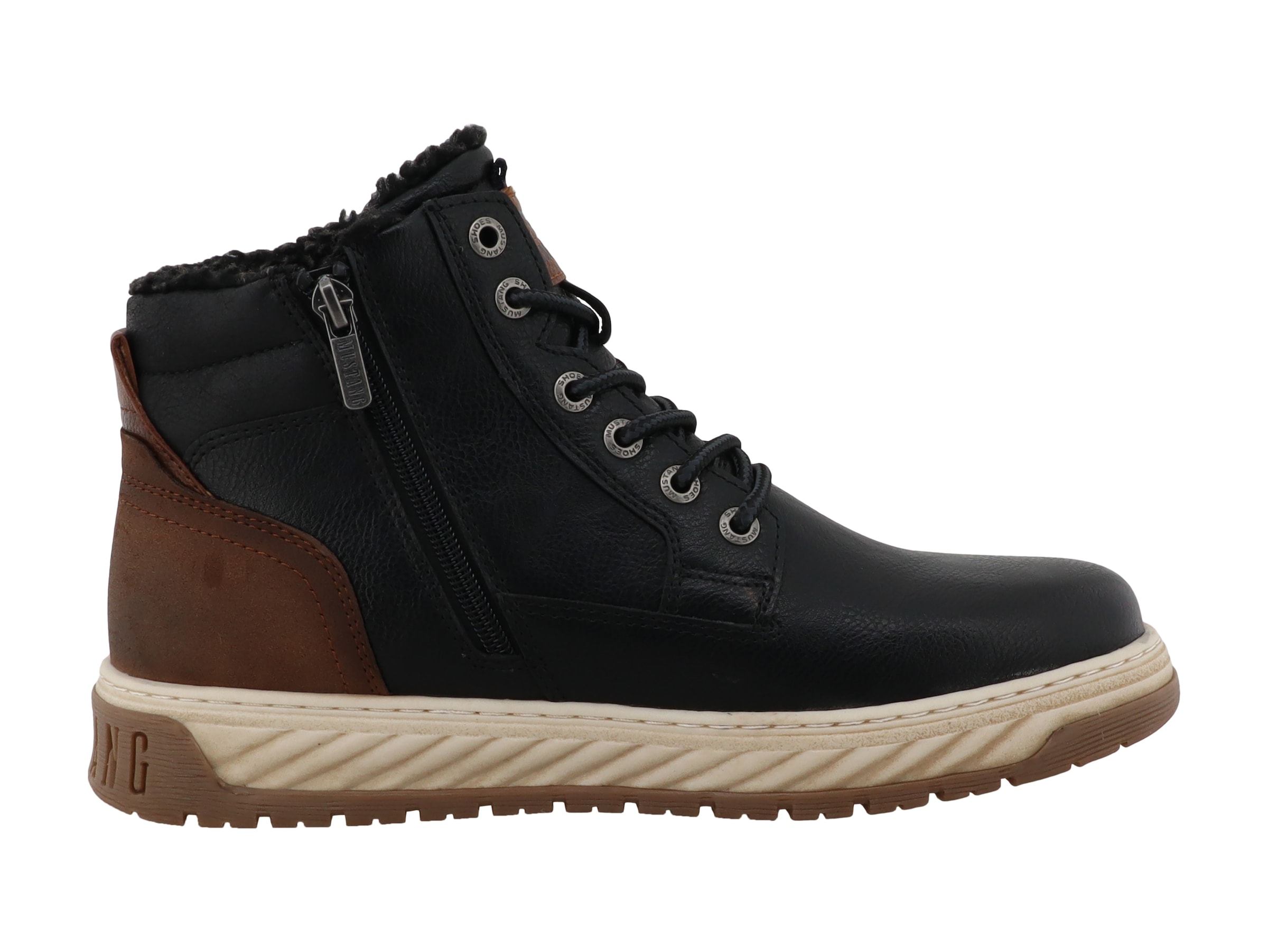 Mustang Shoes Winterboots »Stiefelette«  Schnürboots, Outdoorschuh mit modischem Zierreißverschluss