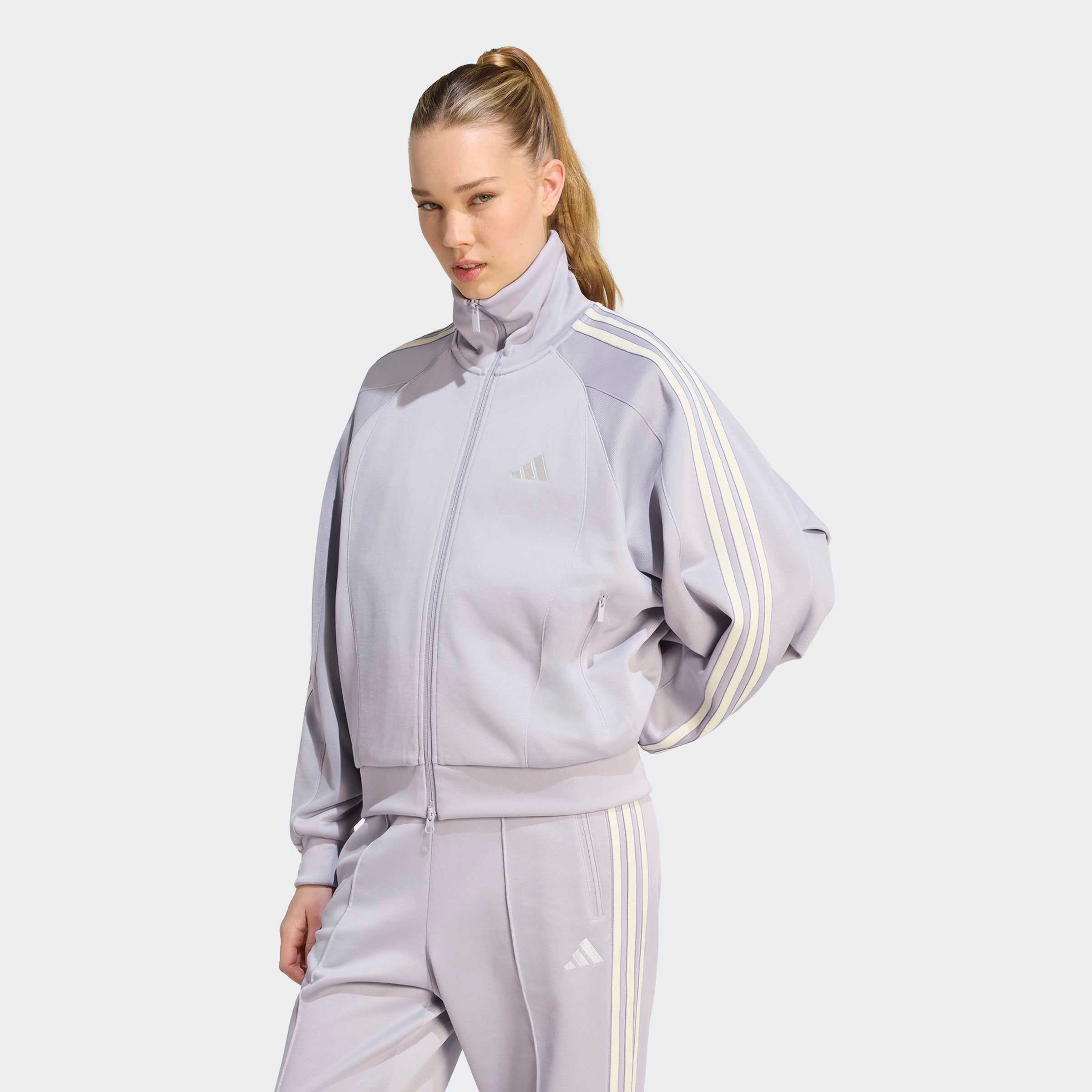 adidas Sportswear Trainingsjacke "STADIUM PIQUE LOOSE FIT TRACK" sportlicher Stil, aus Polyester und Baumwolle