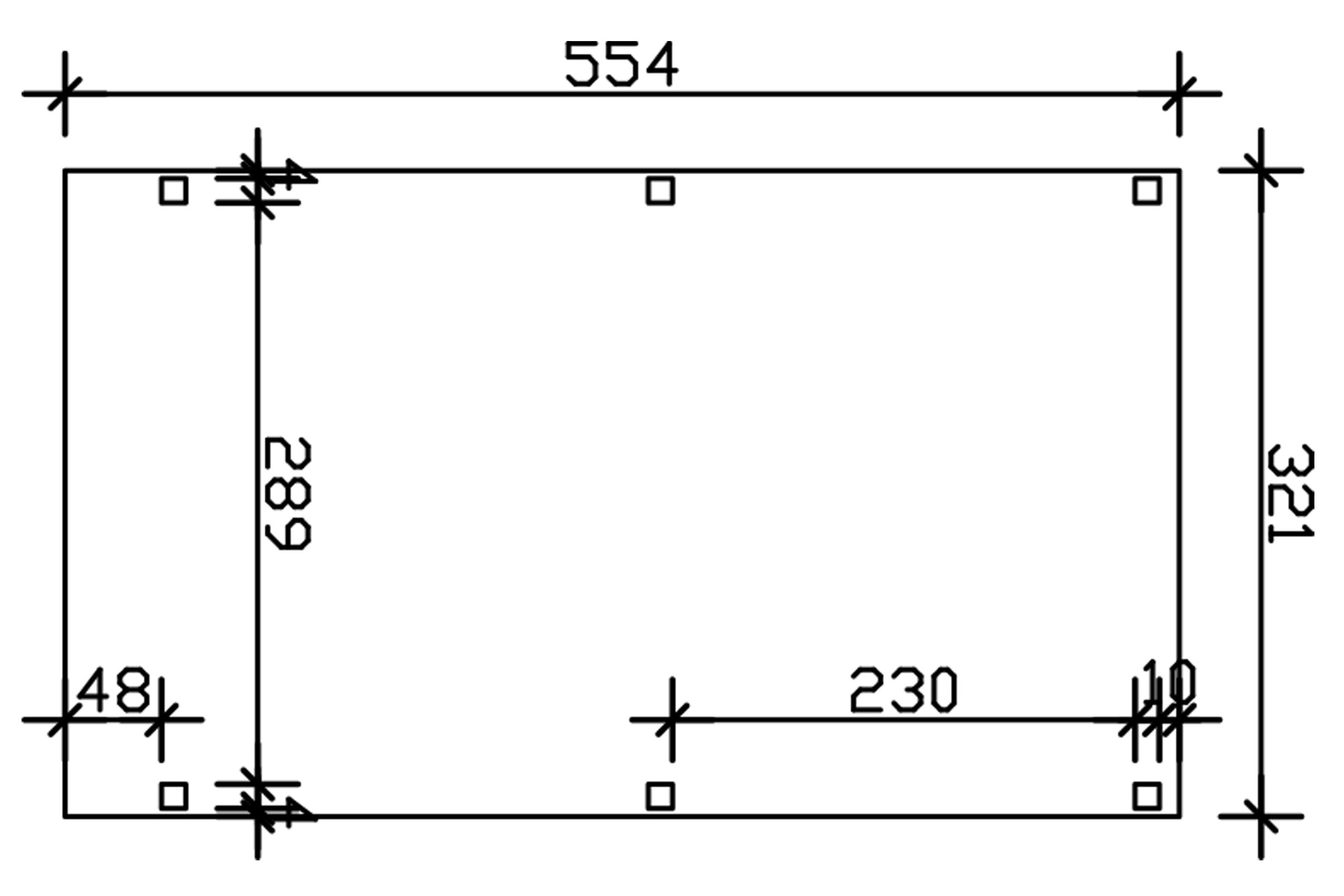 Skanholz Einzelcarport »Grunewald«, 289 cm, Anthrazit