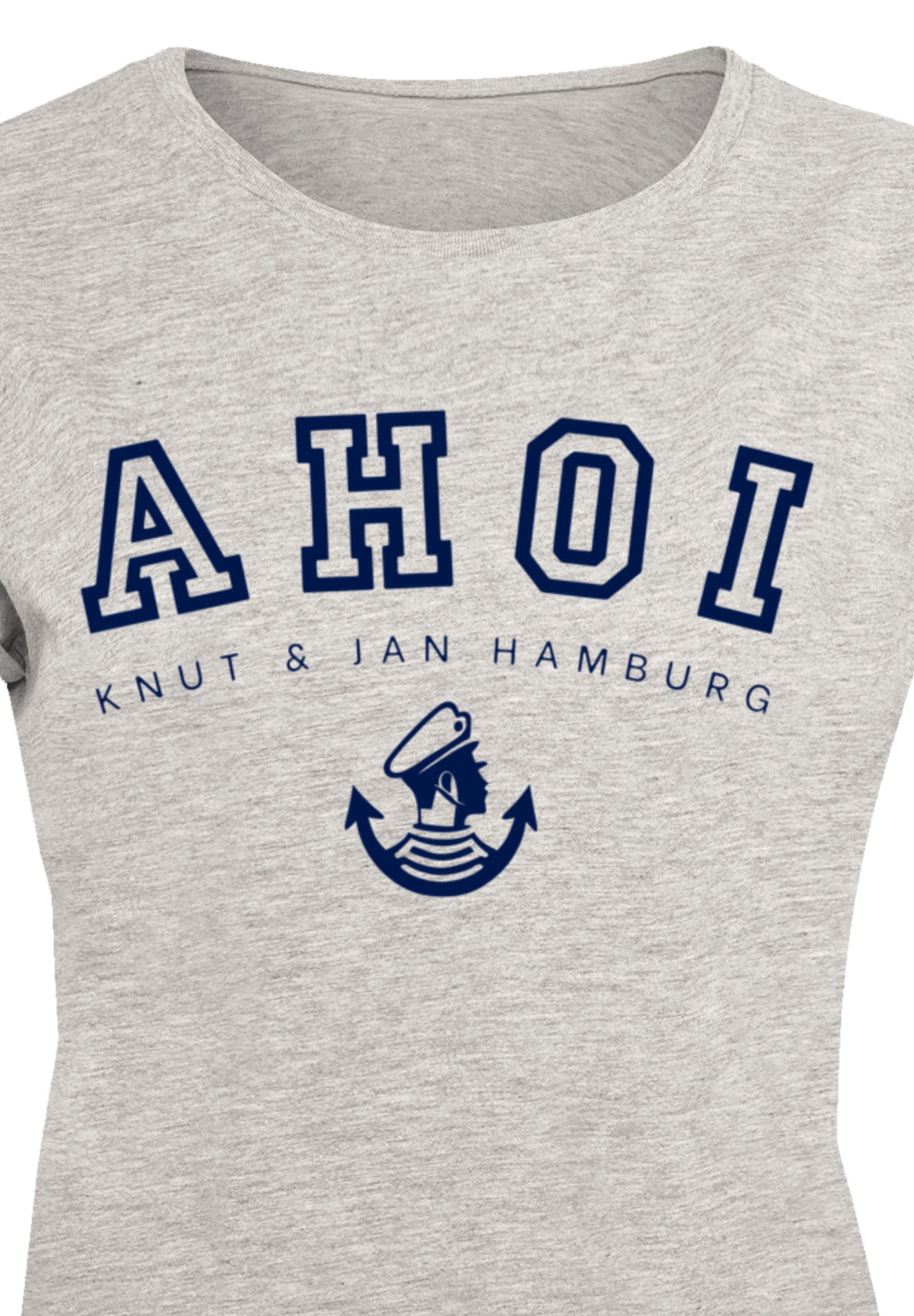 F4NT4STIC T-Shirt »PLUS SIZE Ahoi Knut & Jan Hamburg«, Print