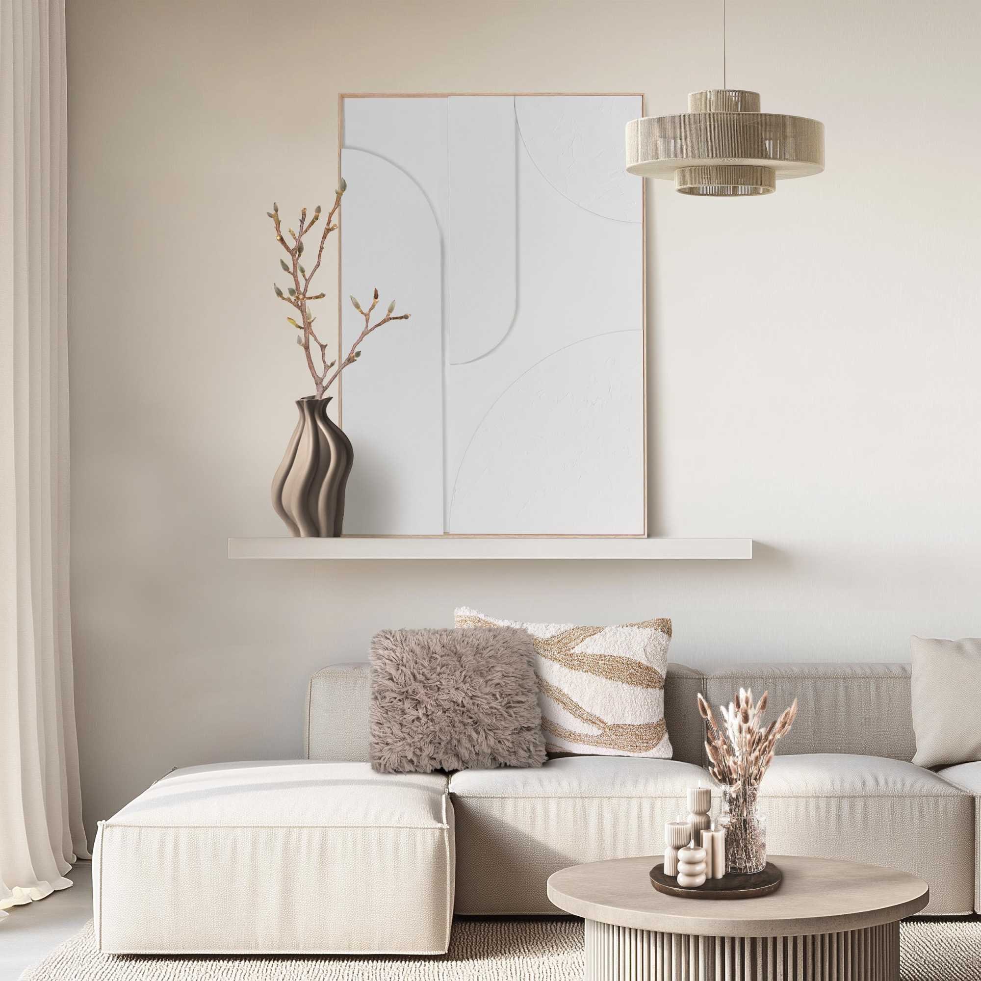 Reinders Wandbild "Saturn", Wohnzimmer - Weiß - MDF - Abstrakt - 70x100 cm günstig online kaufen