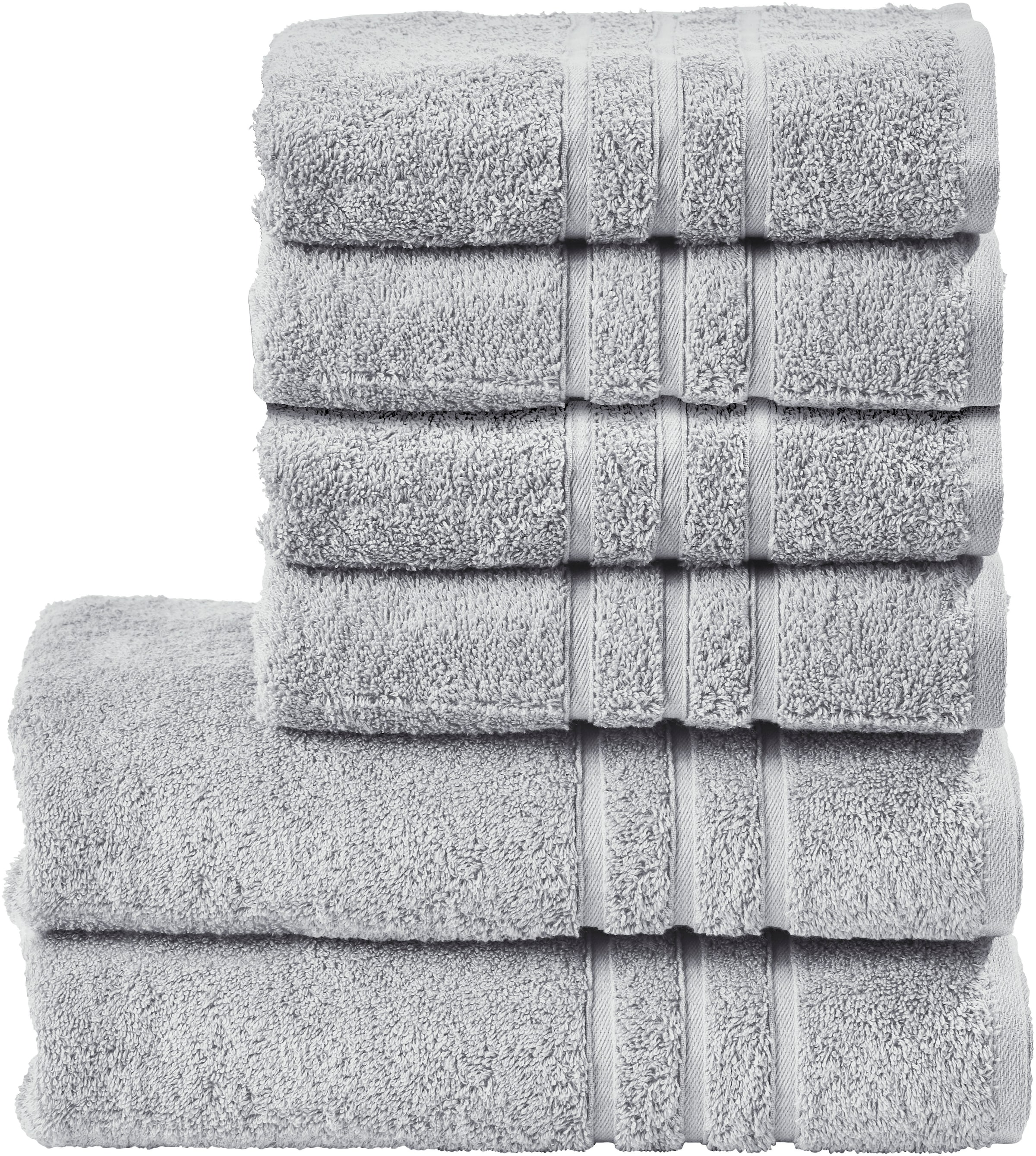 done. Handtuch Set "Daily Uni" Set 6 Stk. Walkfrottier saugfähiges Walkfrot günstig online kaufen