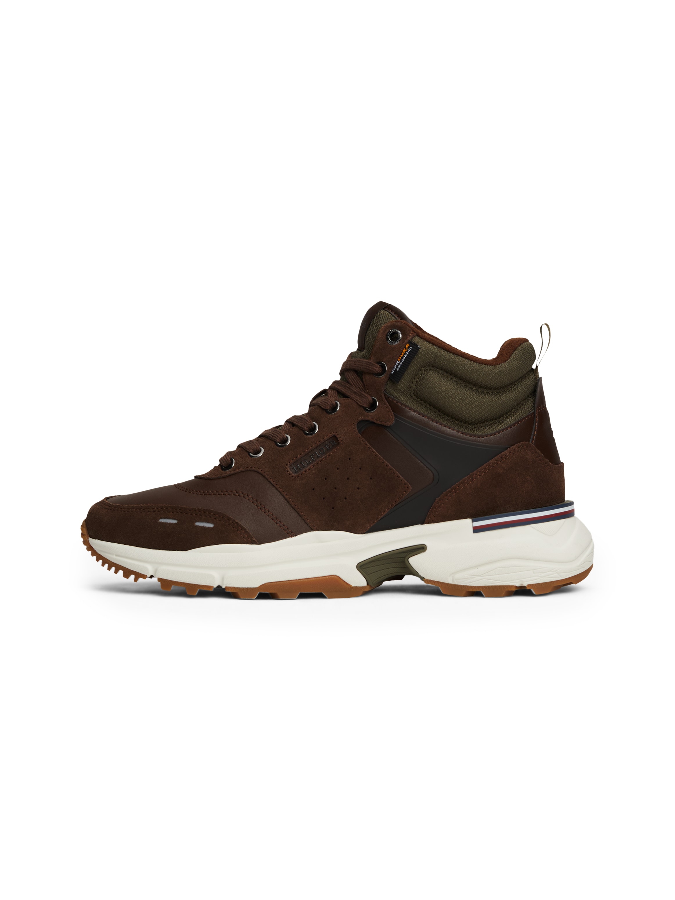 Tommy Hilfiger Keilsneaker »M RUNNER CORDURA HI LTH MIX«, Keilabsatz, Schnürboots, Schnürschuh mit gepolstertem Schaftrand