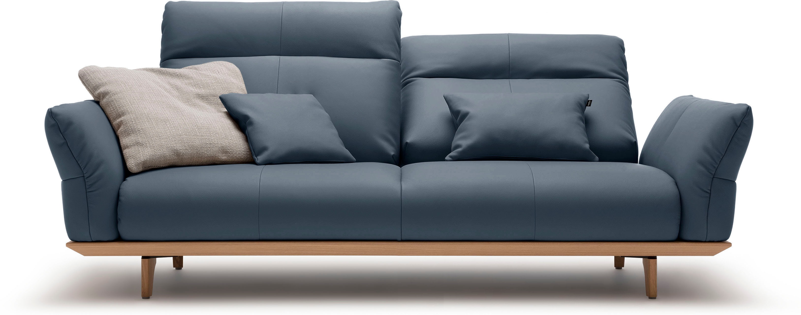 Creation BY ROLF BENZ 3-Sitzer "CR.460, Designsofa mit verstellbarer Rückenlehne, extra bequem," Sockel in Eiche, Füße Eiche natur, Breite 208 cm