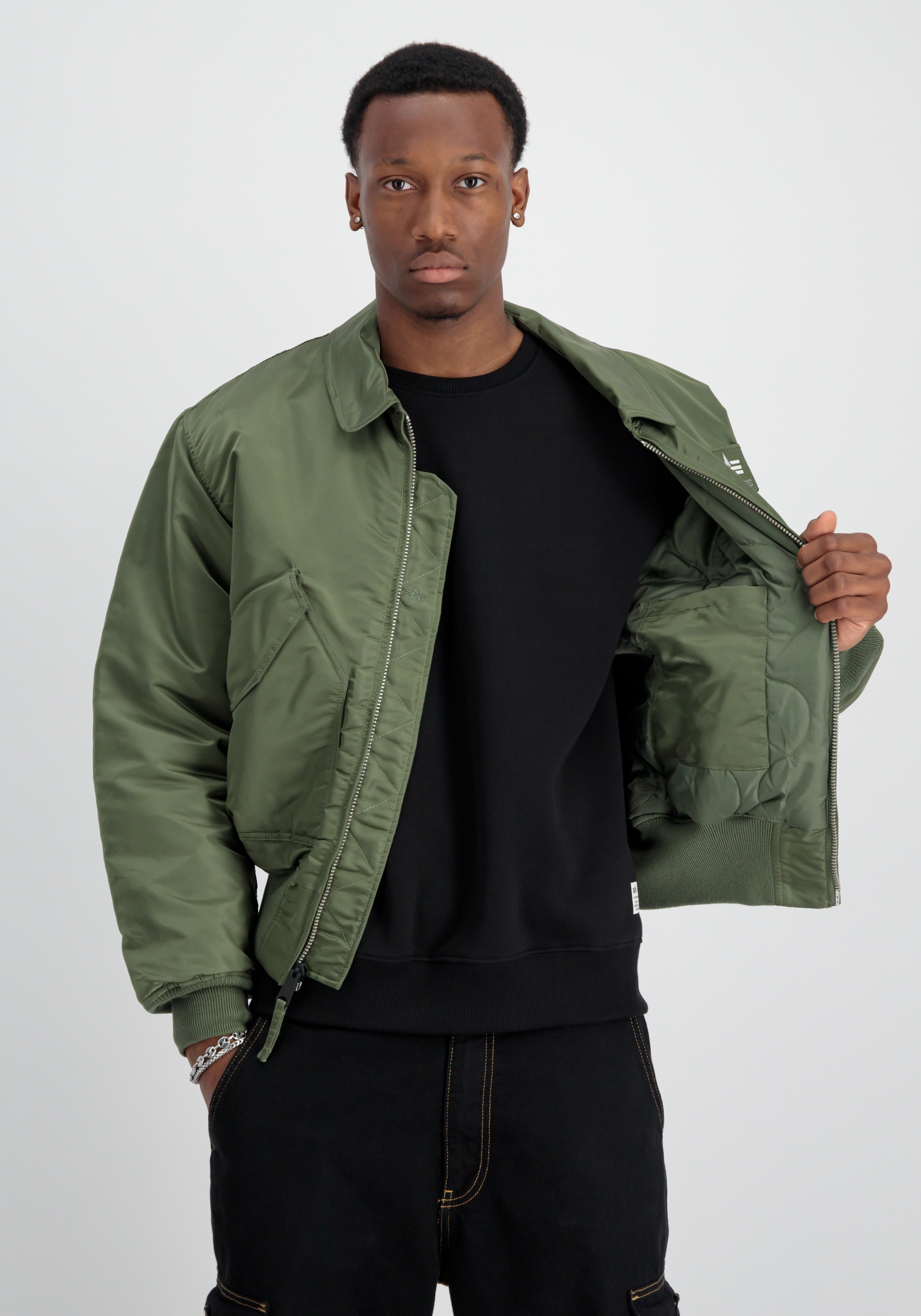 Mens long flight on sale jacket