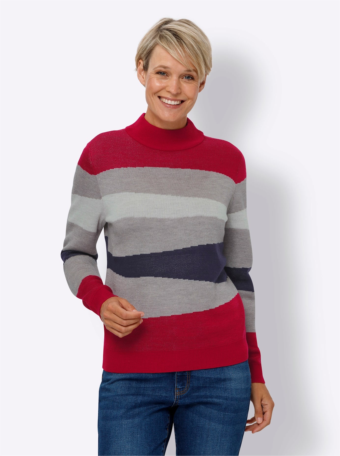 Classic Basics Stehkragenpullover "Langarm-Pullover" günstig online kaufen