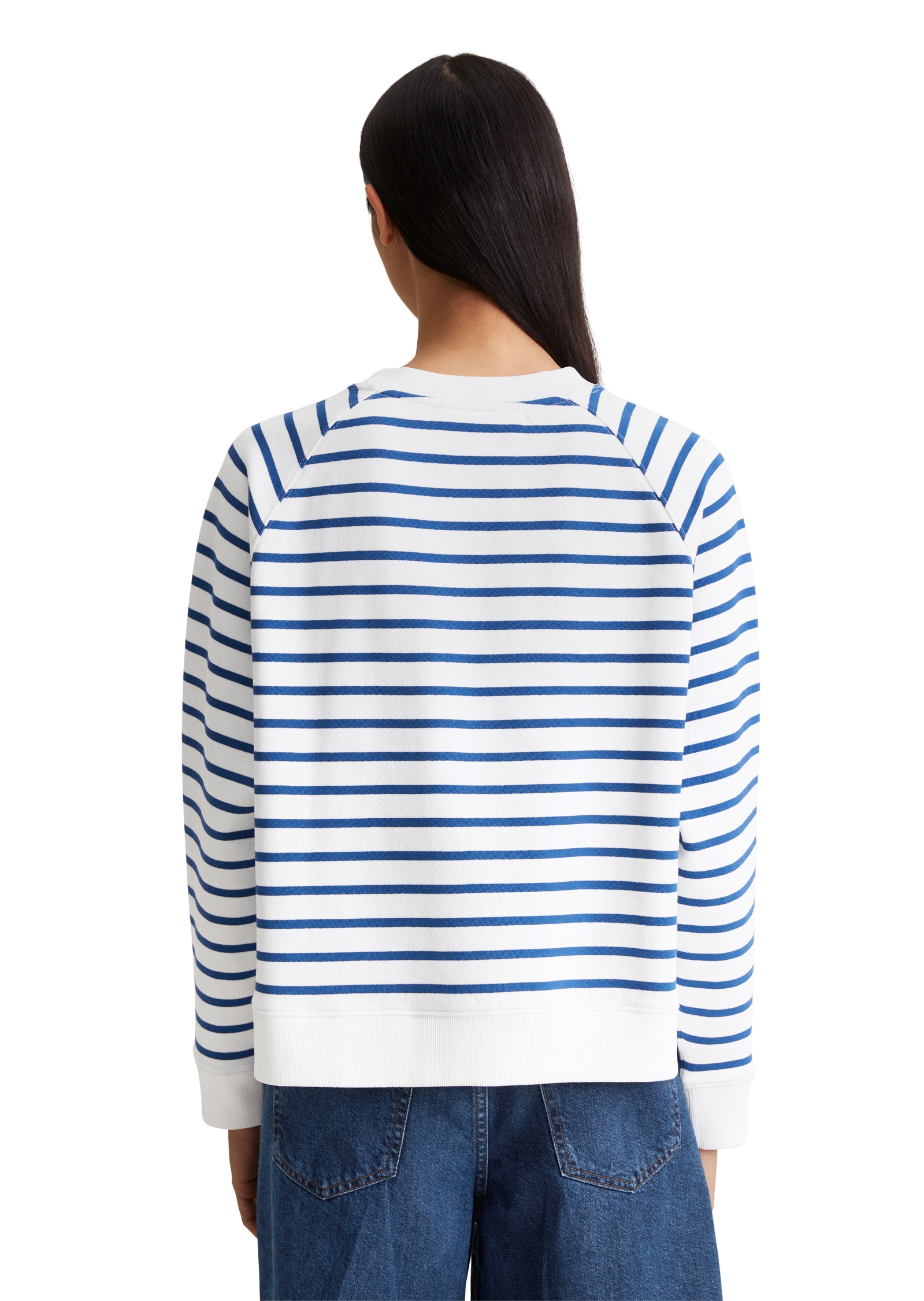 Marc O'Polo DENIM Sweatshirt, Raglanärmel, geringelt