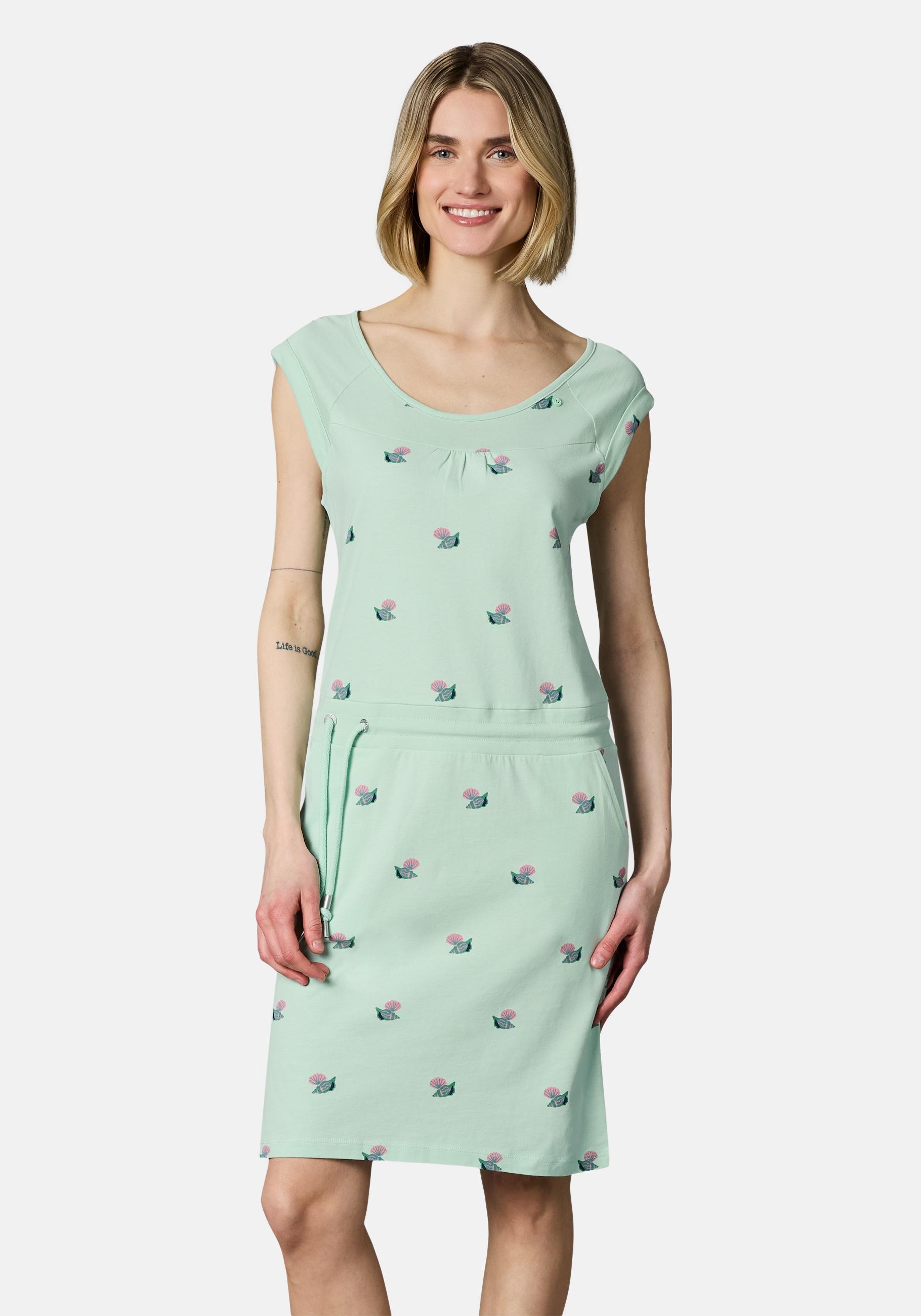 Ragwear Sommerkleid "Penellope Print YOUMODO" Außentaschen Eingrifftaschen leichtes Strand-Kleid mit stylischem Print