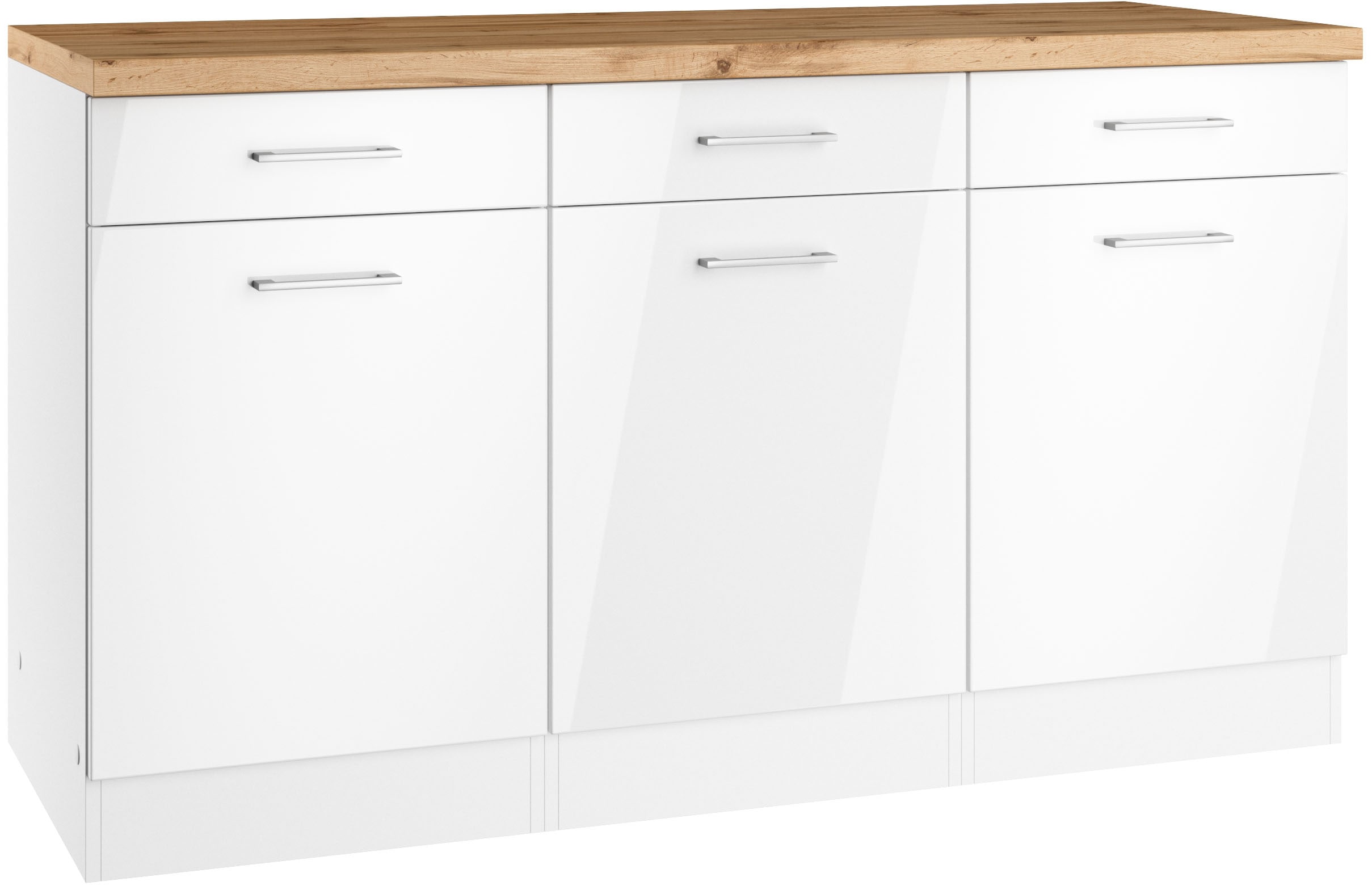 KOCHSTATION "KS-Milan" Unterschrank 150 cm, matte oder hochglänzende Fronten