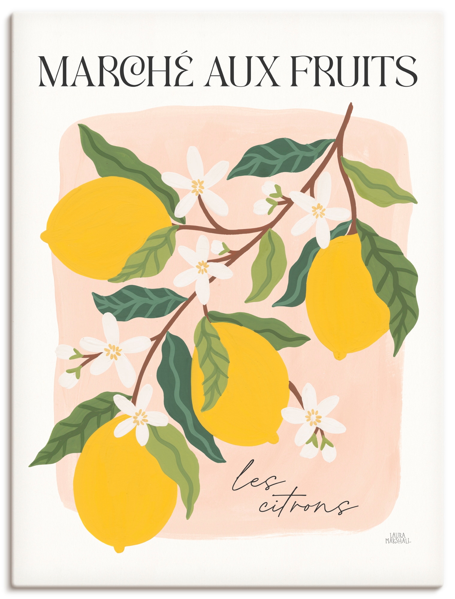 Wandbild ARTLAND "Marche aux Fruits II", farbe bild(er): gelb, B:90cm H:120cm, Bilder, als Alubild, Leinwandbild, Poster, Wandaufkleber in verschied. Größen 4