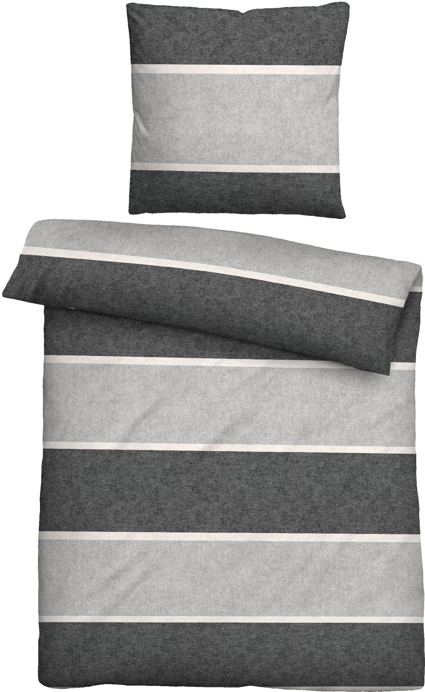 Biberna Bettwäsche "Jonas" 2 Stk. kuschelig warm, weich, pflegeleicht, 100% günstig online kaufen