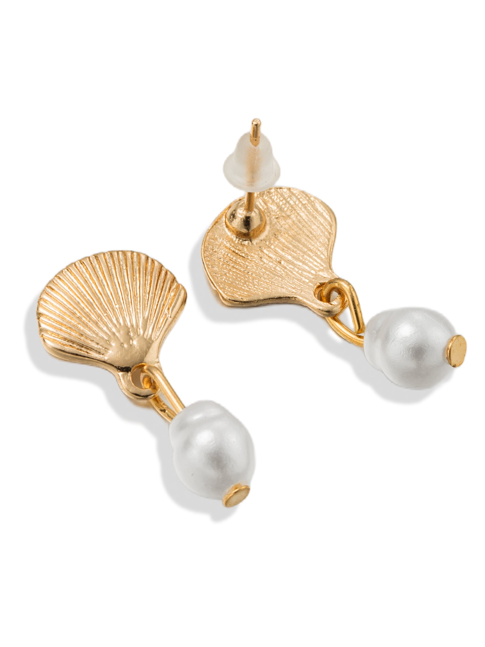 Aniston JEWELRY & WATCHES Paar Ohrstecker »Schmuck Geschenk Edelstahl Ohrringe Muschel-Optik mit Zierperlen« Made in Germany - mit Perle (imitiert)