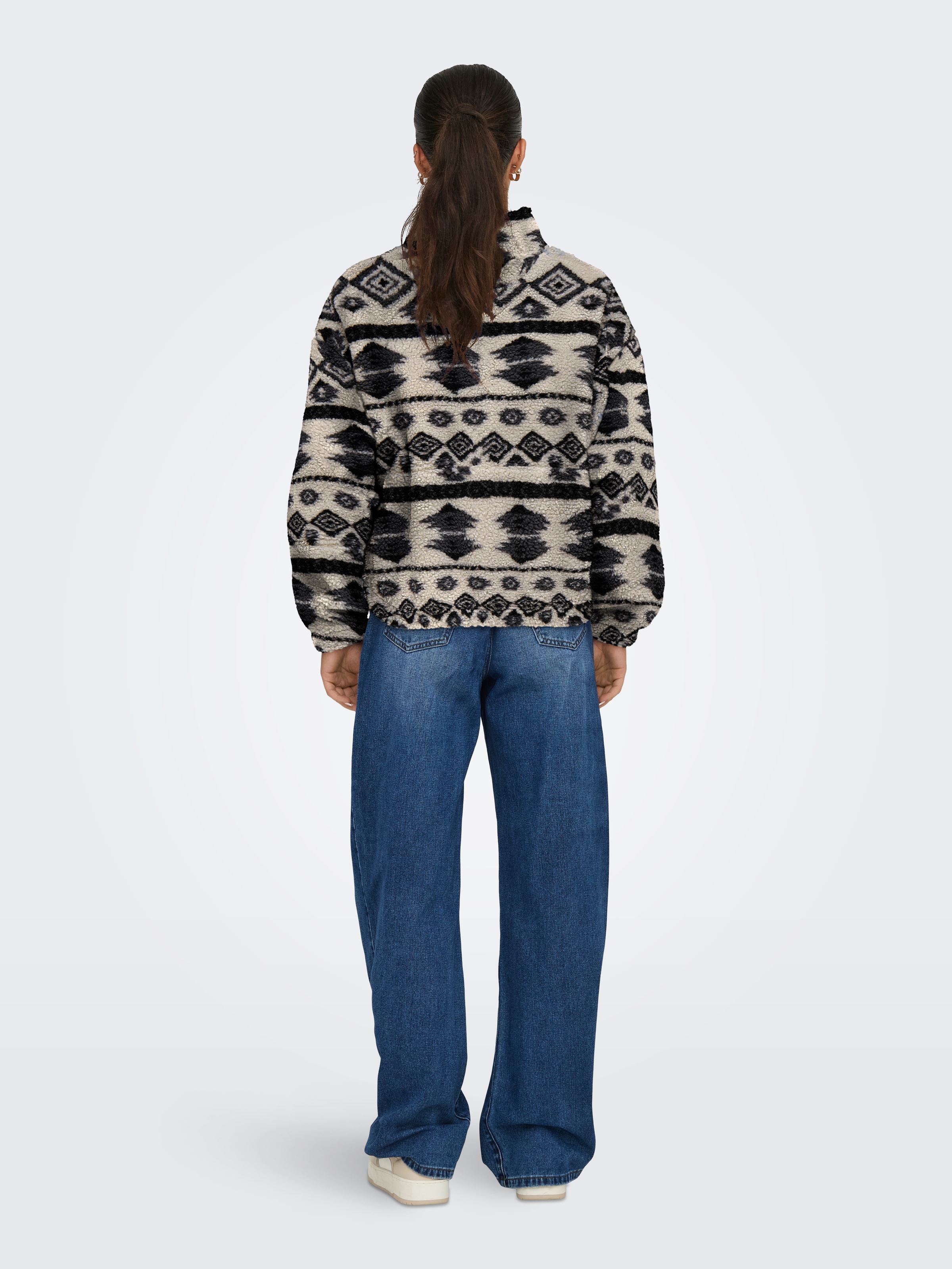 ONLY Sweatshirt "ONLJANNE AZTEC TEDDY L/S HALFZIP CC SWT" günstig online kaufen