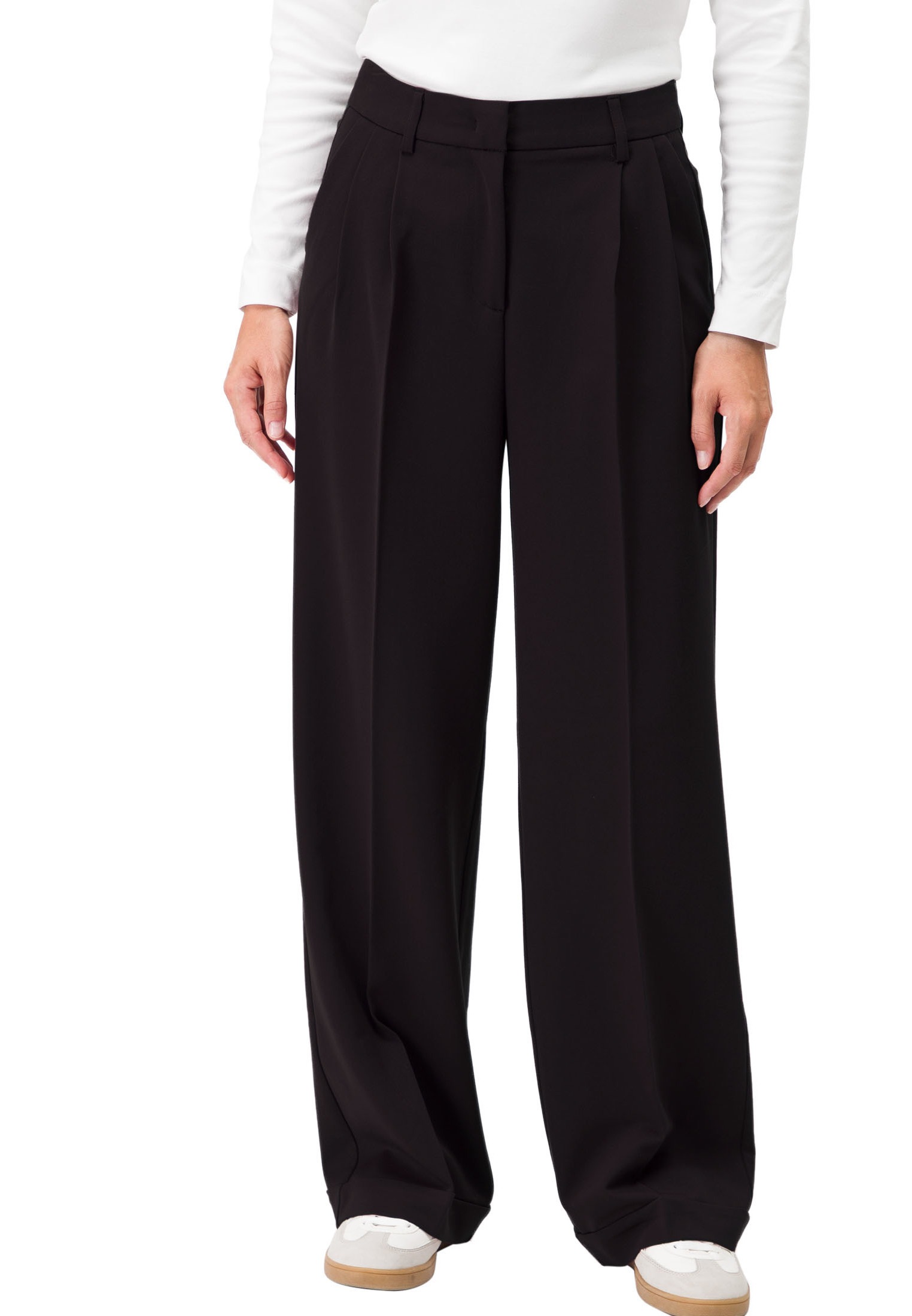 Stoffhose »zero Hose Wide Leg mit Bügelfalte 30 Inch«, Falten