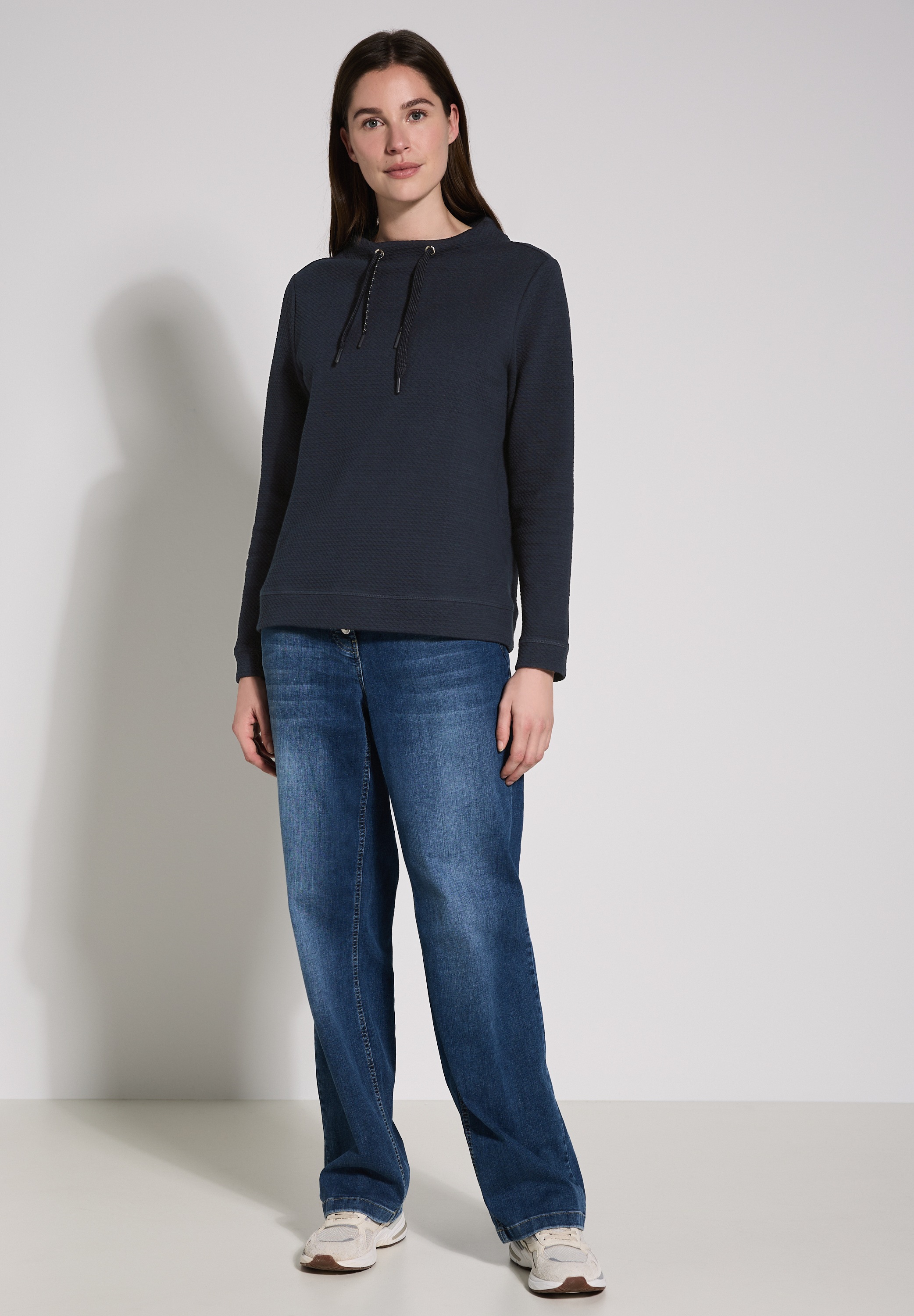 Cecil Sweatshirt, mit elastischem Materialmix